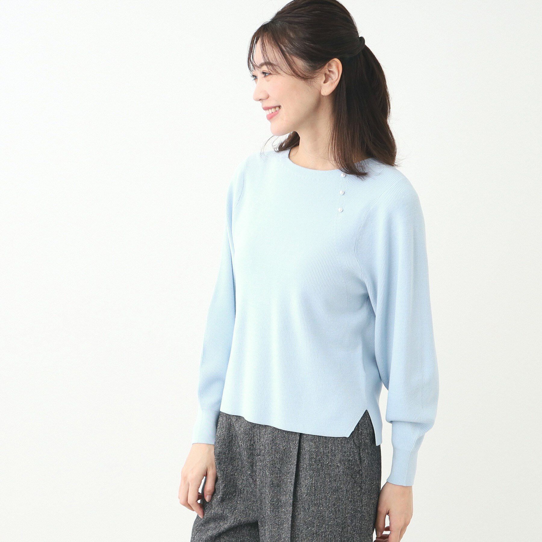 Reflect「【夏SALE／手洗い可】パフスリーブニット」|ニット・セーター|