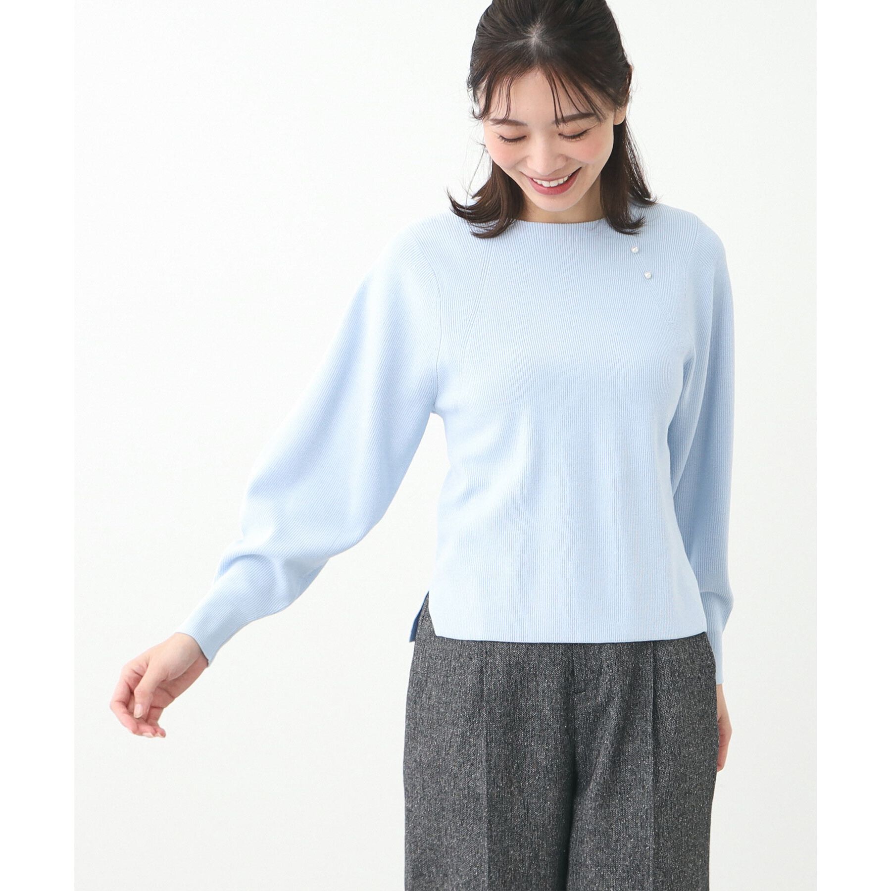 Reflect「【夏SALE／手洗い可】パフスリーブニット」|ニット・セーター|