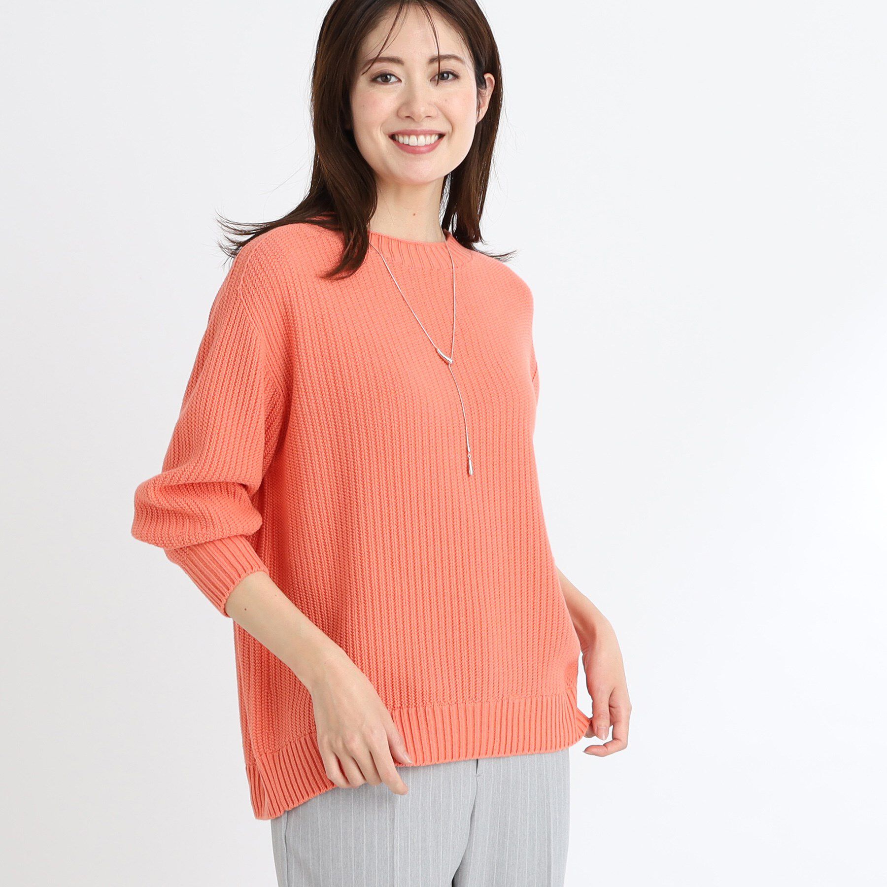 Reflect「【夏SALE】リラクシーホールガーメント（R）ニット」|ニット・セーター|オレンジ(066)