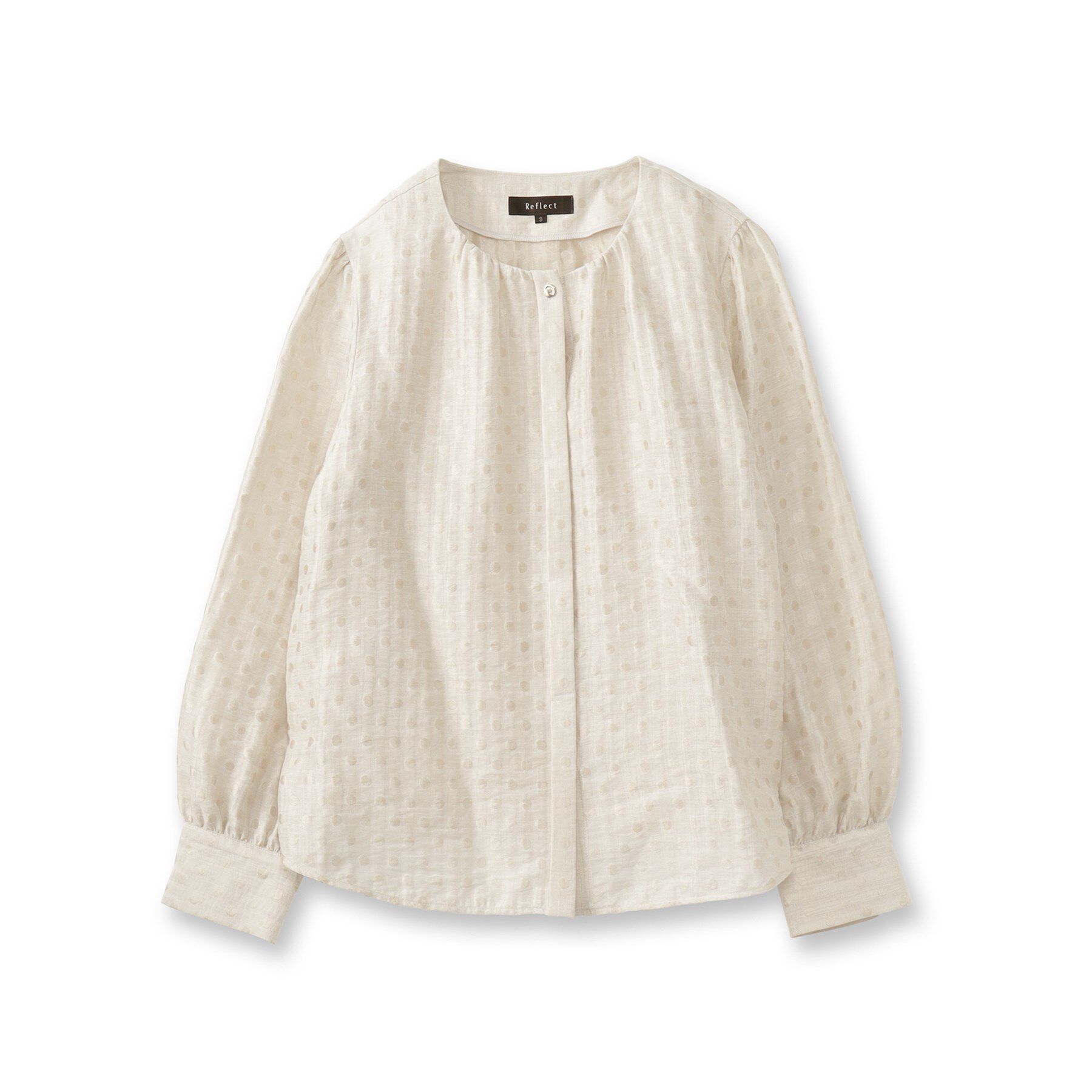 Reflect「【手洗い可】ドットジャカードブラウス」|シャツ・ブラウス|