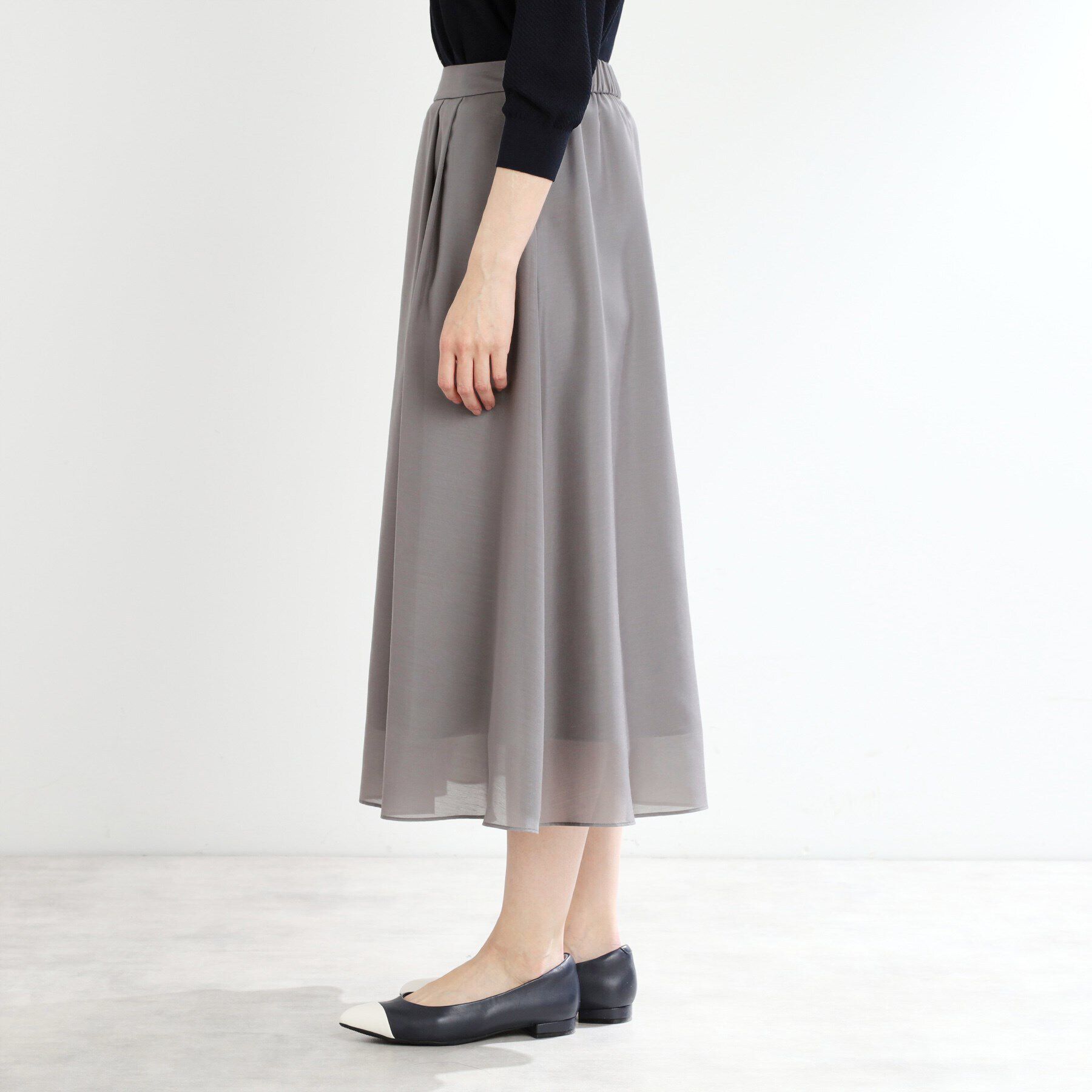 Reflect「【夏SALE／マシンウォッシュ可／春から夏まで着られる】シアーフレアスカート」|スカート|