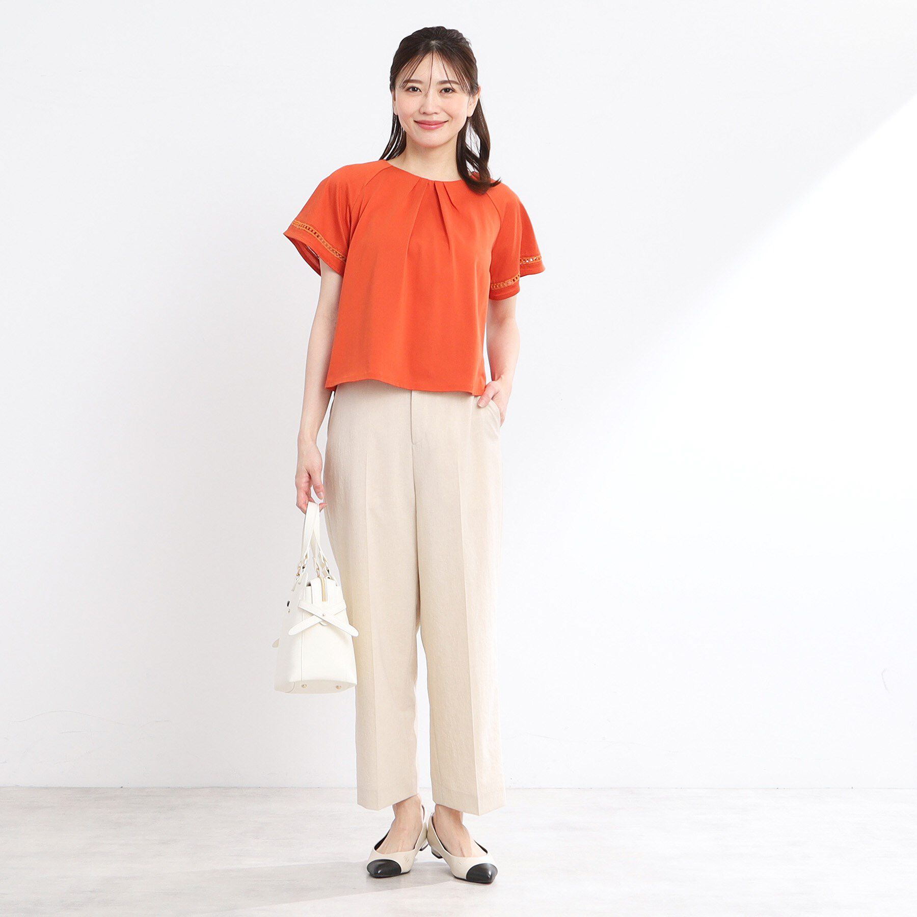 Reflect「【手洗い可】フレアースリーブカットソー」|Tシャツ・カットソー|