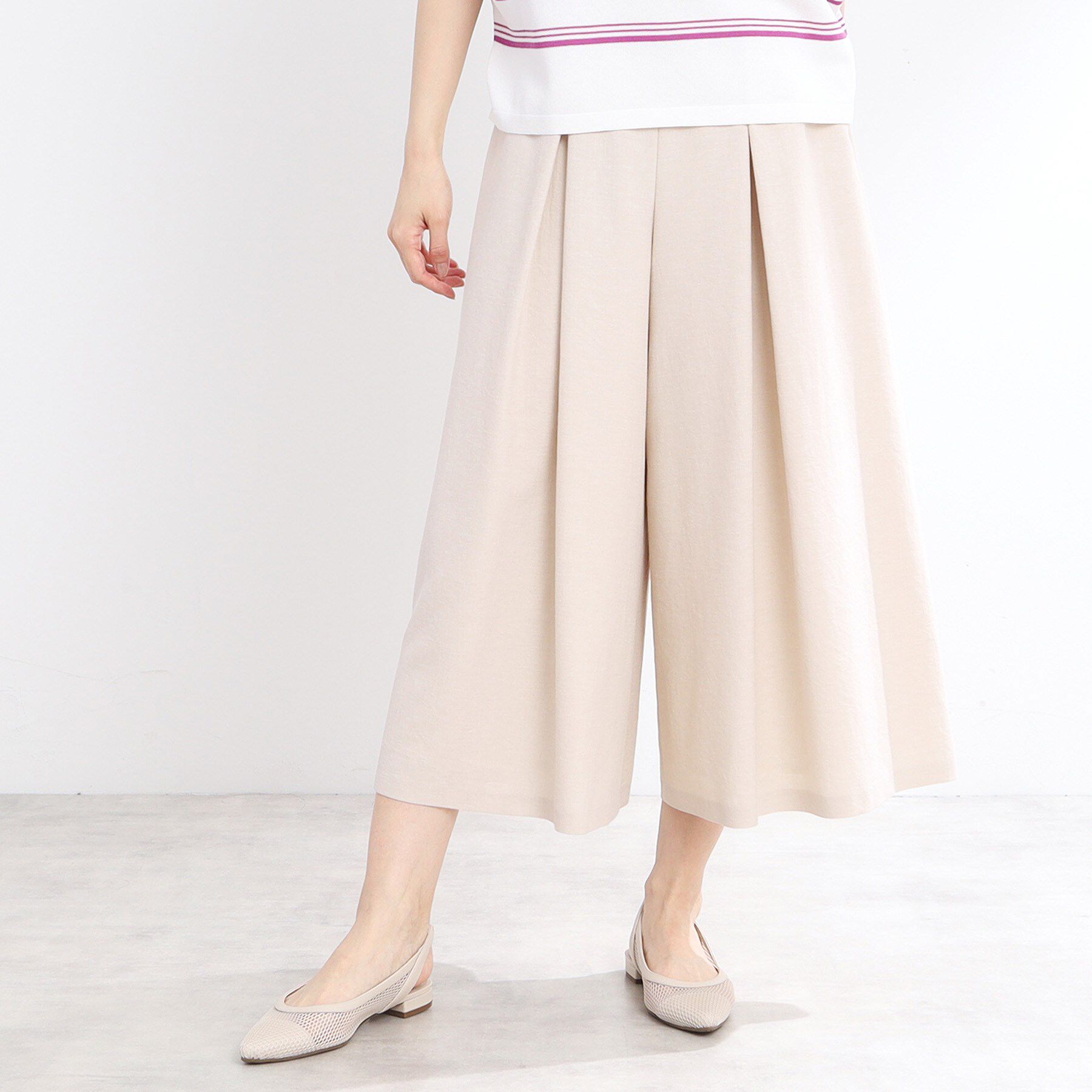 Reflect「【洗える】タックスカート風ワイドパンツ」|その他|