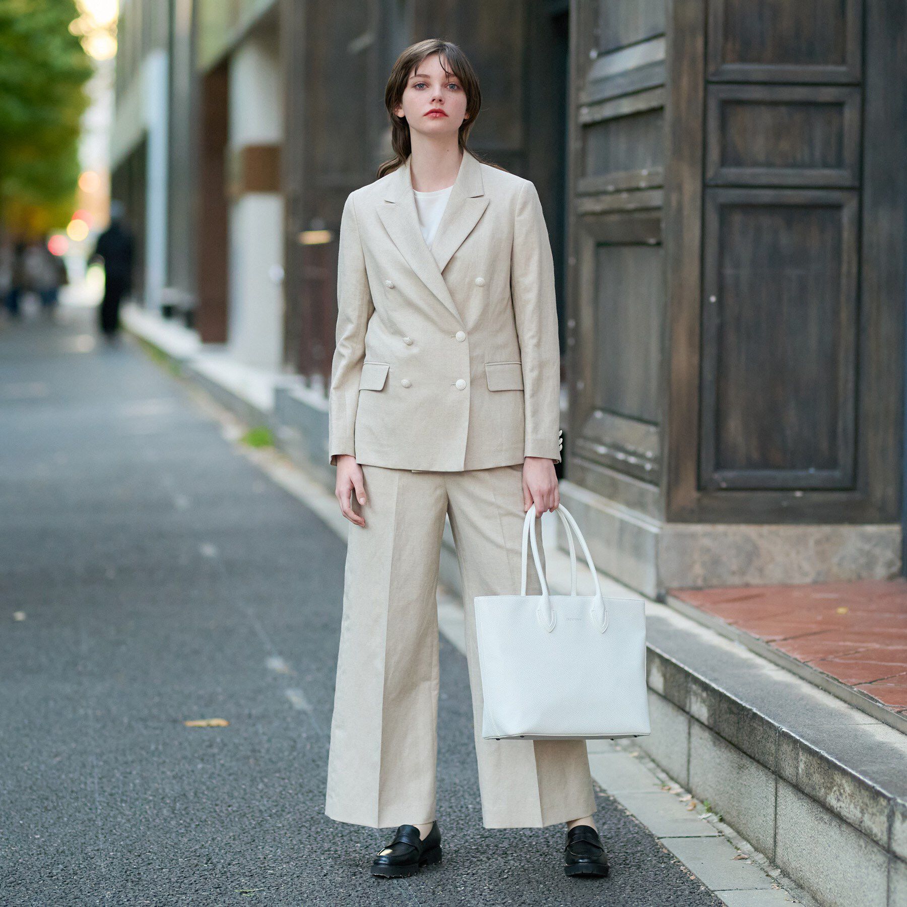 DRESSTERIOR「【セットアップ】リネン混ダブルブレストジャケット」|テーラードジャケット|