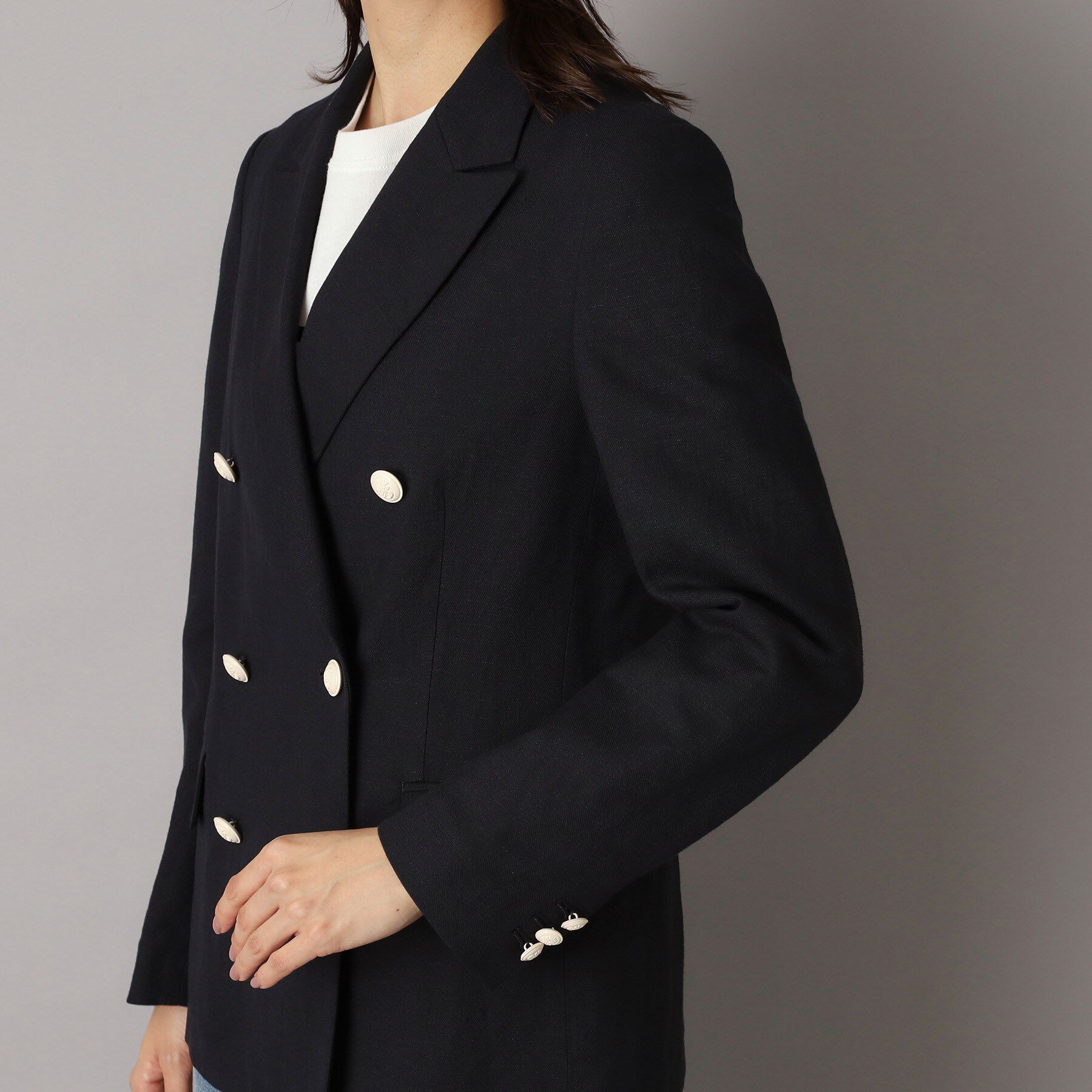 DRESSTERIOR「【セットアップ】リネン混ダブルブレストジャケット」|テーラードジャケット|