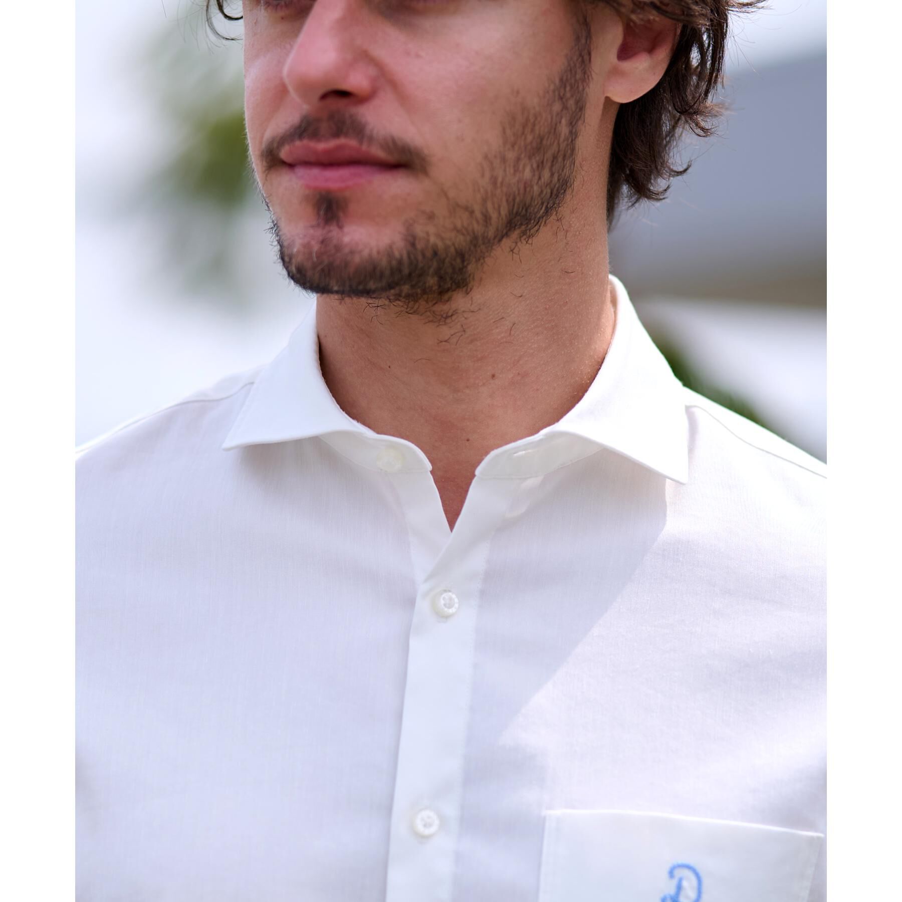 DRESSTERIOR「リネン混スリークオーターシャツ」|シャツ・ブラウス|