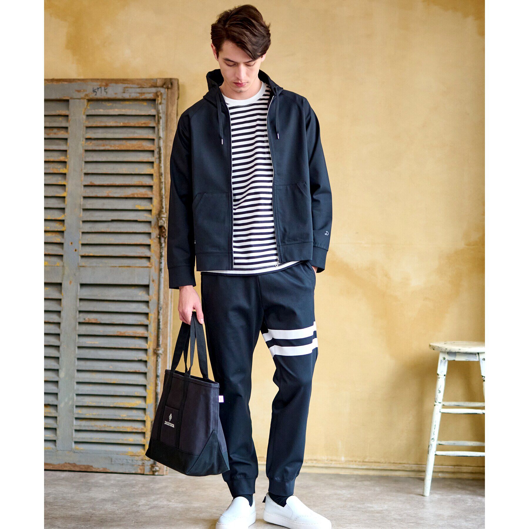 DRESSTERIOR「【セットアップ可】ドライタッチ ハイカウントジップパーカ」|パーカー|