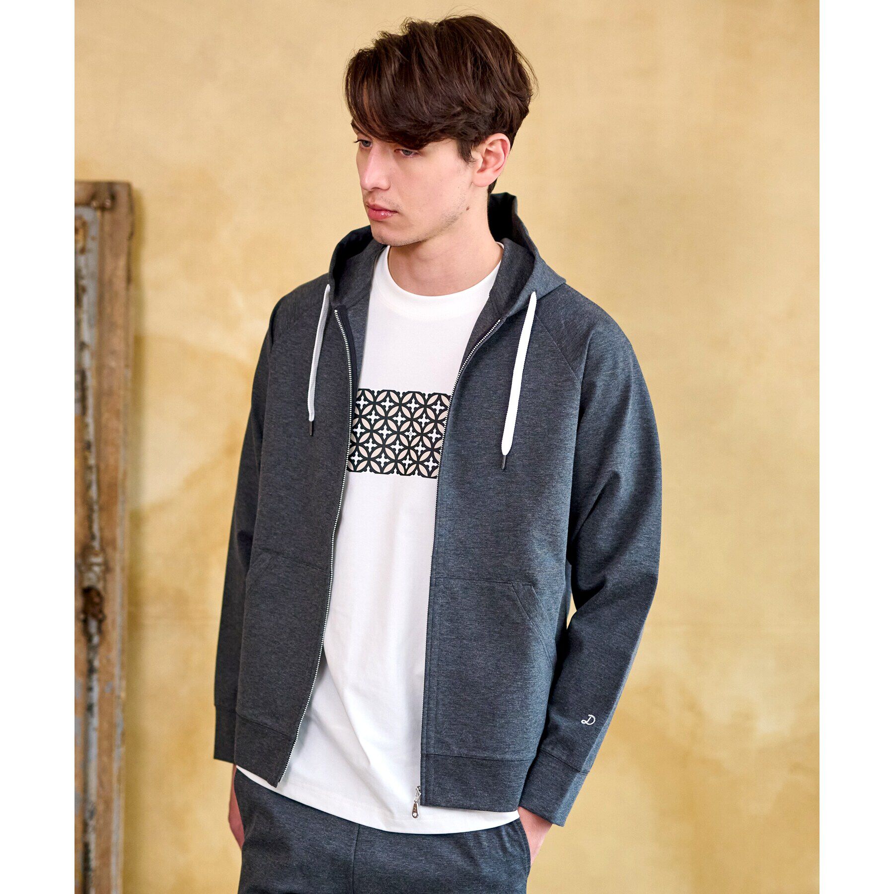 DRESSTERIOR「【セットアップ可】ドライタッチ ハイカウントジップパーカ」|パーカー|