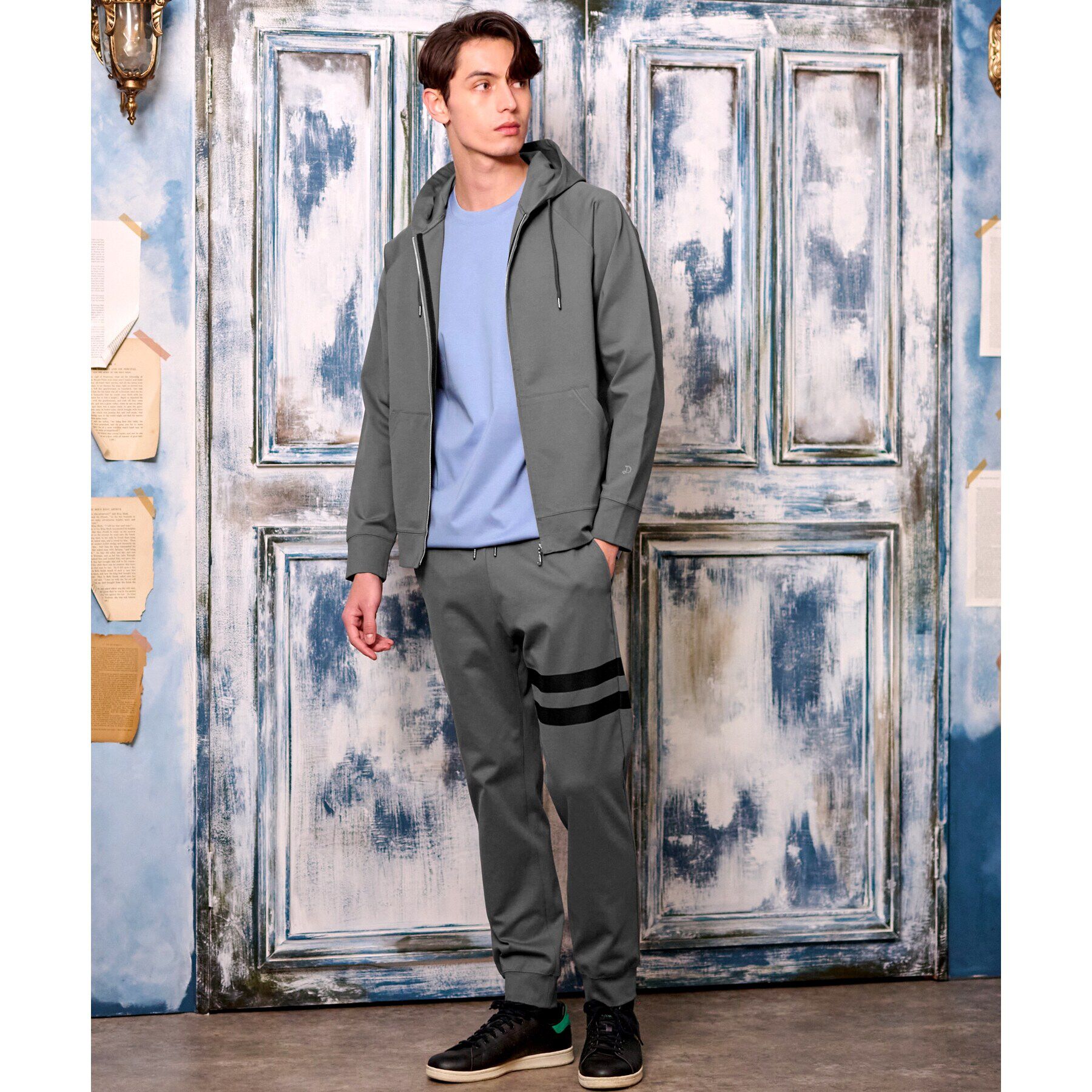 DRESSTERIOR「【セットアップ可】ドライタッチ ハイカウントジップパーカ」|パーカー|