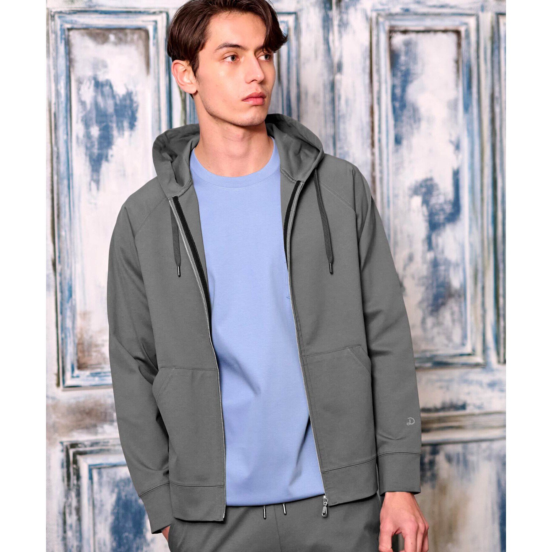 DRESSTERIOR「【セットアップ可】ドライタッチ ハイカウントジップパーカ」|パーカー|カーキ(027)