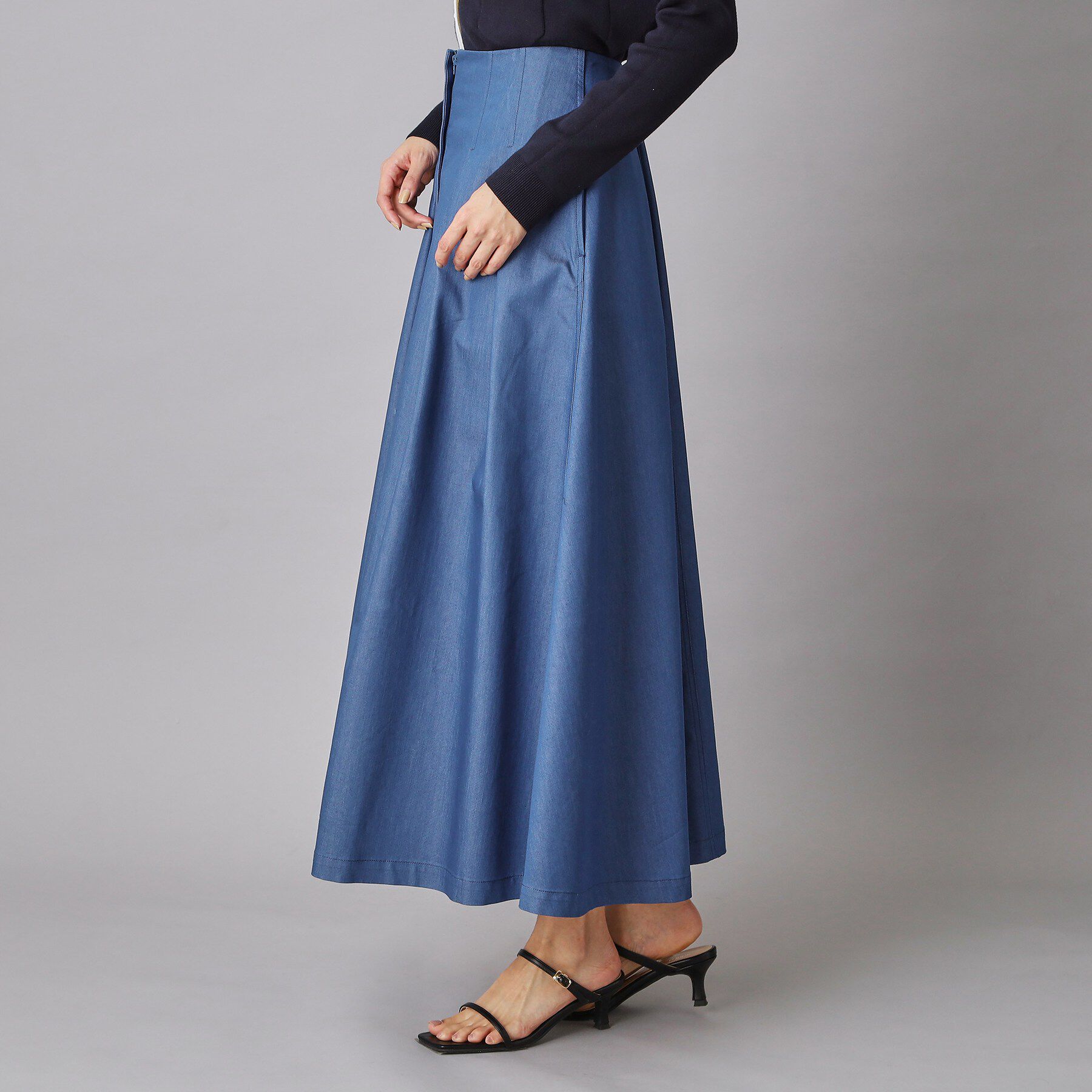 DRESSTERIOR「クールタッチタックデニムスカート」|スカート|