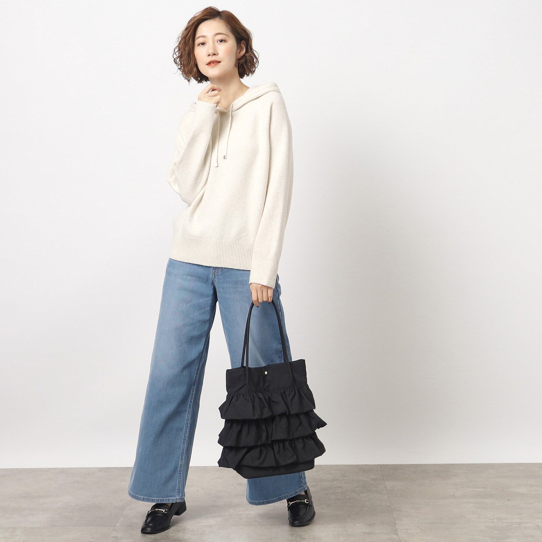 grove「【A4収納可】ティアードタックトート」|トートバッグ|