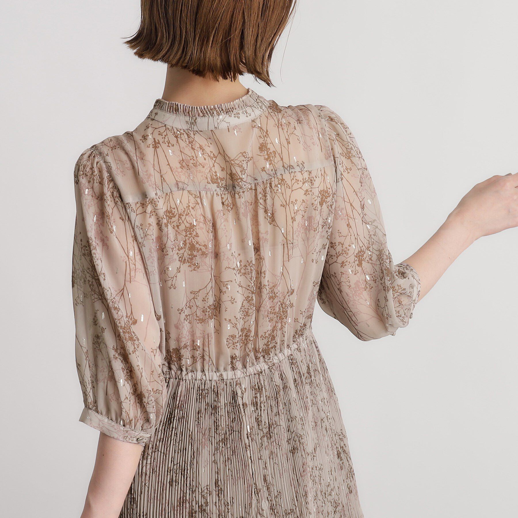 grove「ラメジャカードプリーツワンピース」|ワンピース|