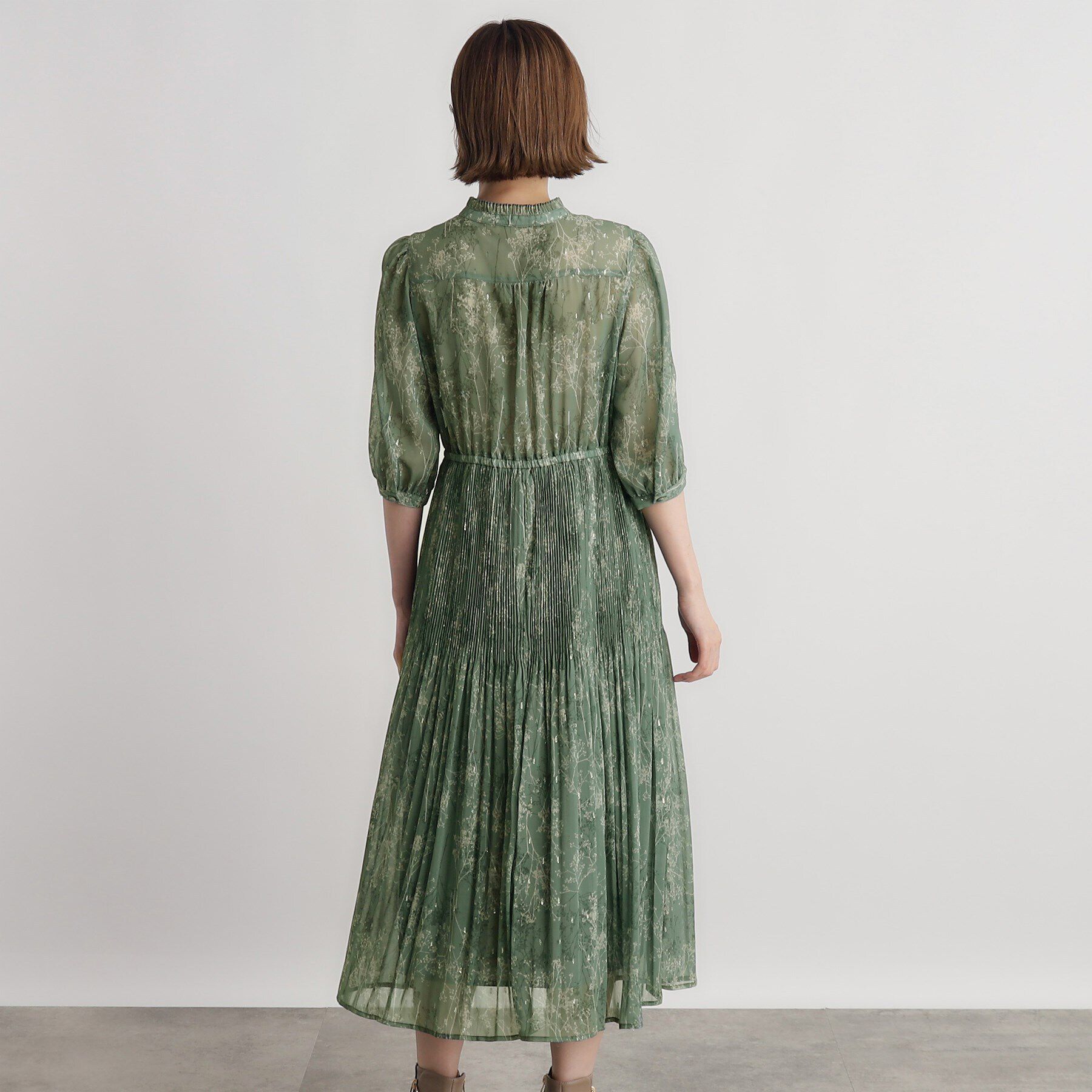 grove「ラメジャカードプリーツワンピース」|ワンピース|