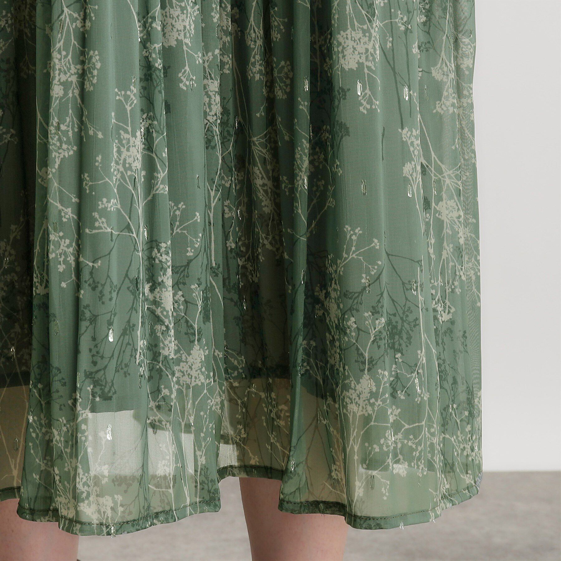 grove「ラメジャカードプリーツワンピース」|ワンピース|