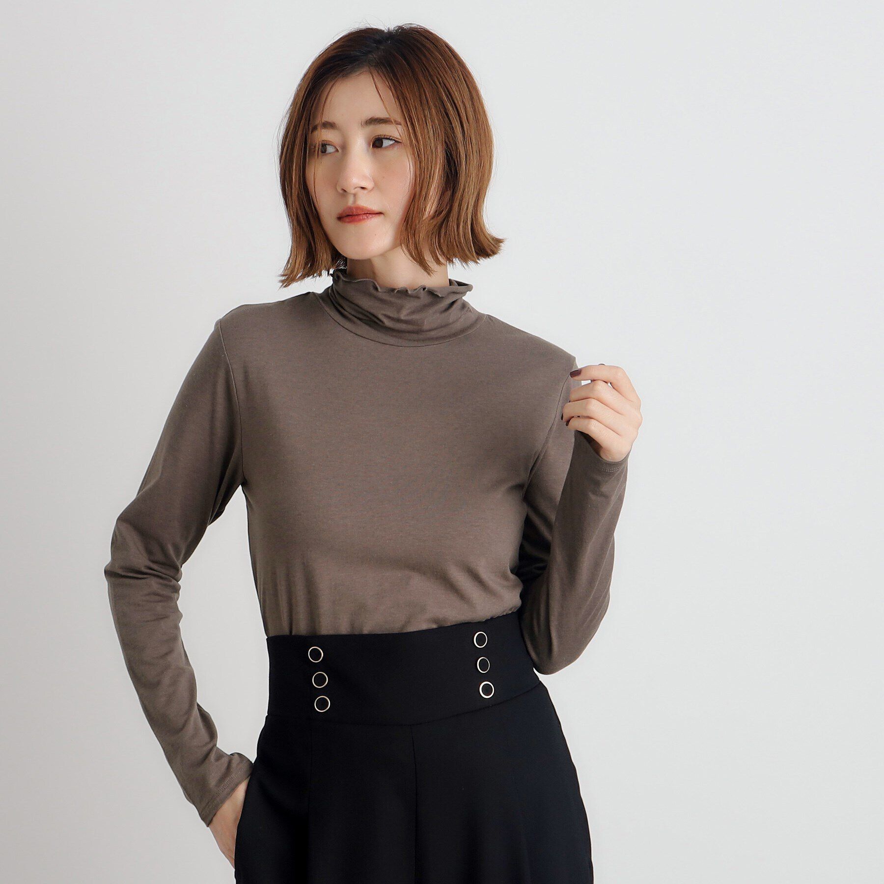 grove「【吸湿発熱MW】メロータートルネックプルオーバー」|Tシャツ・カットソー|