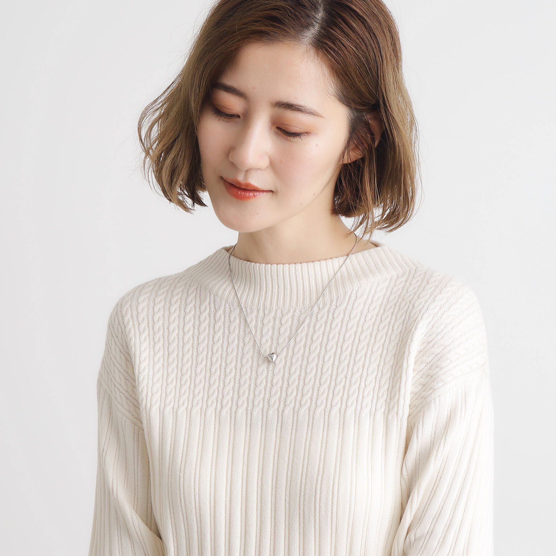 grove「ぷっくりハートショートネックレス」|ネックレス|