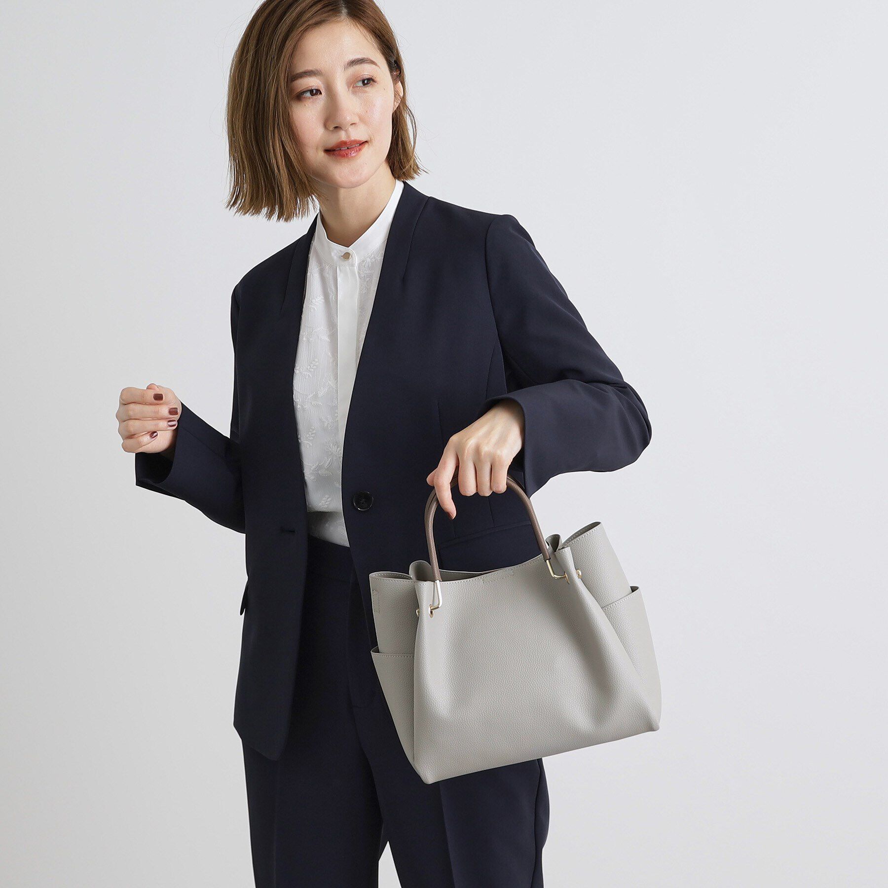 grove「メタルハンドル2WAYトート」|トートバッグ|