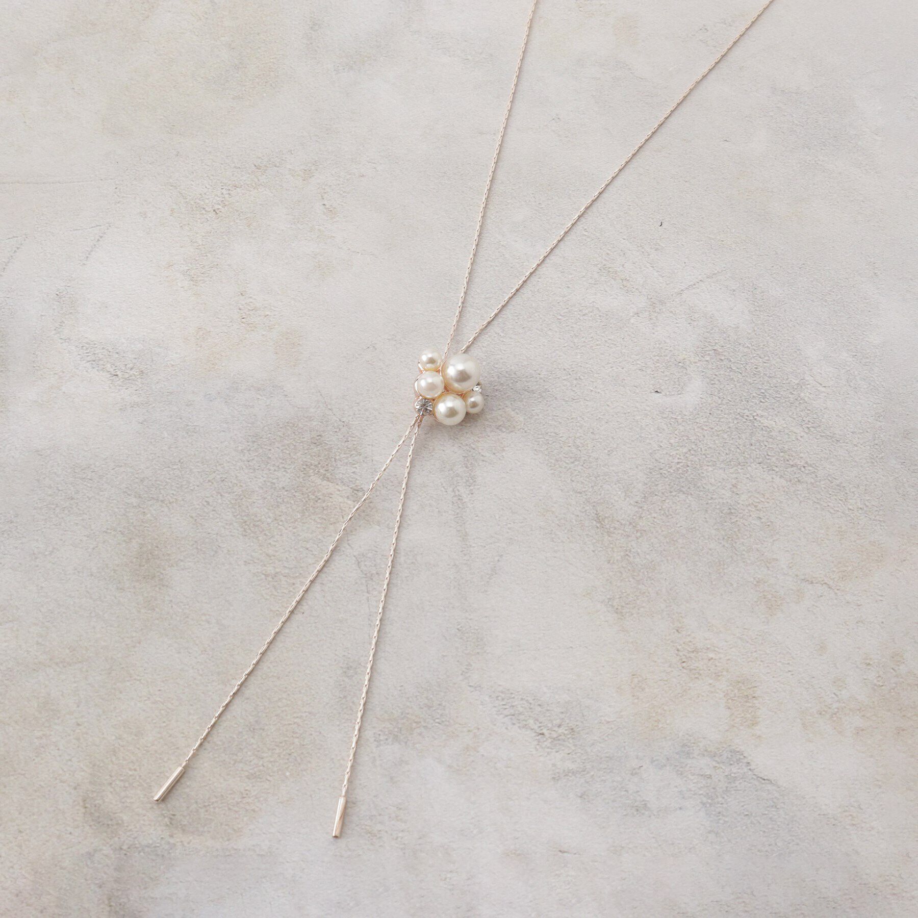 grove「パール調ビジュースライドネックレス【入卒対応可】」|ネックレス|ピンクゴールド(00