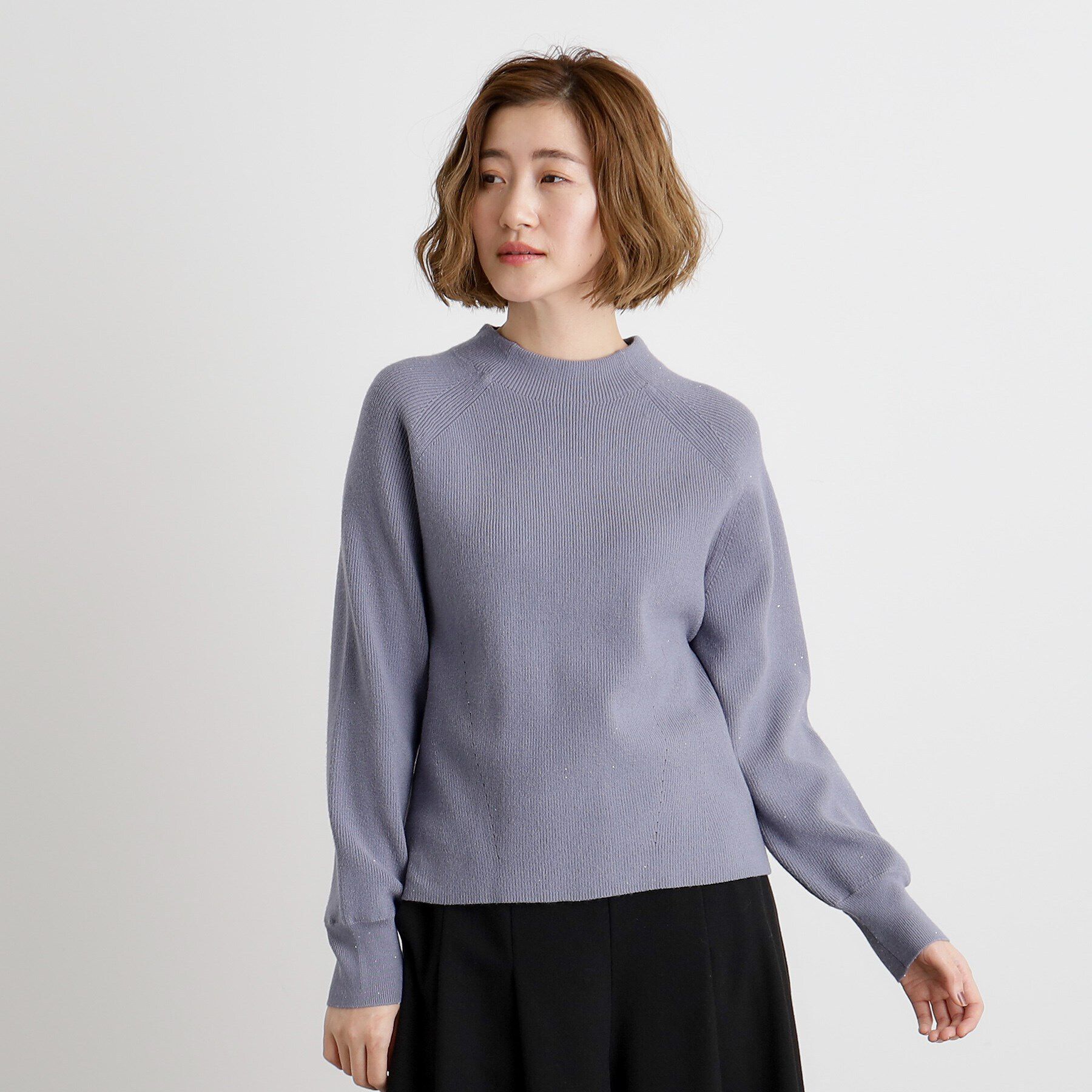 grove「ミニスパンコール片畦ニットプルオーバー」|ニット・セーター|