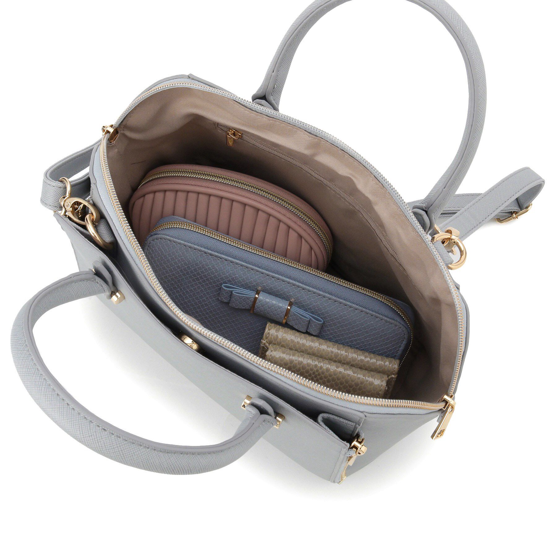 grove「【人間工学】タテZipバーハンドル2WAYトート」|トートバッグ|