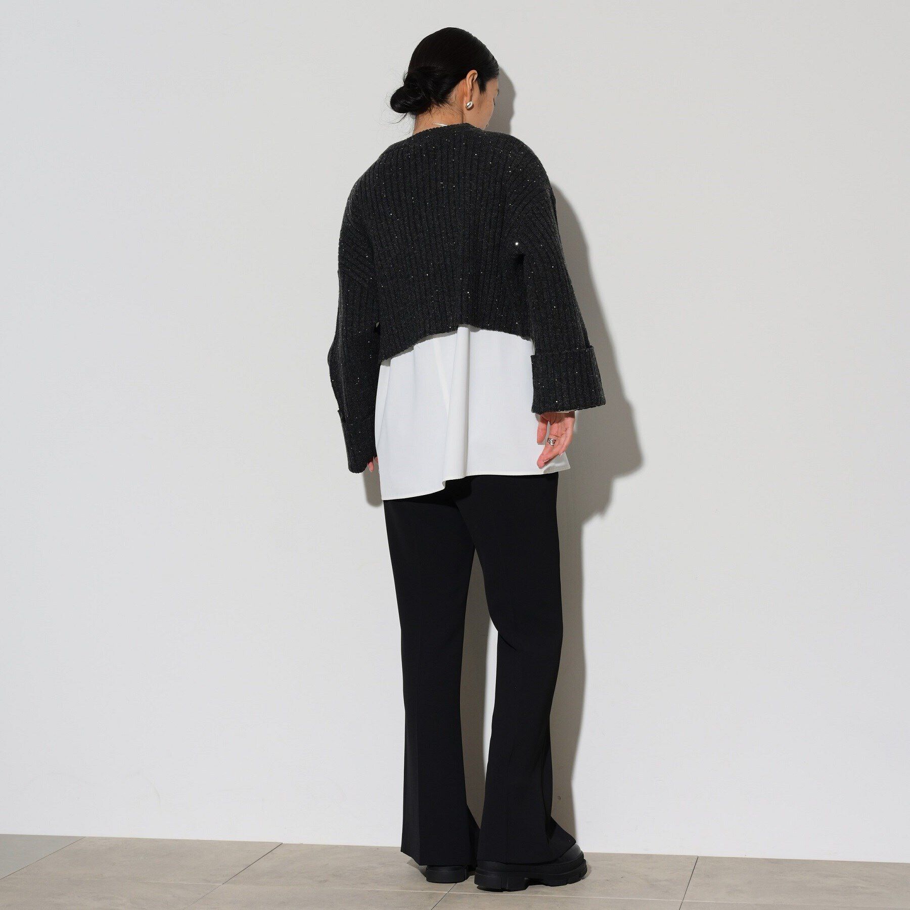 GALLEST「スパンコール混クルーネックニット」|ニット・セーター|