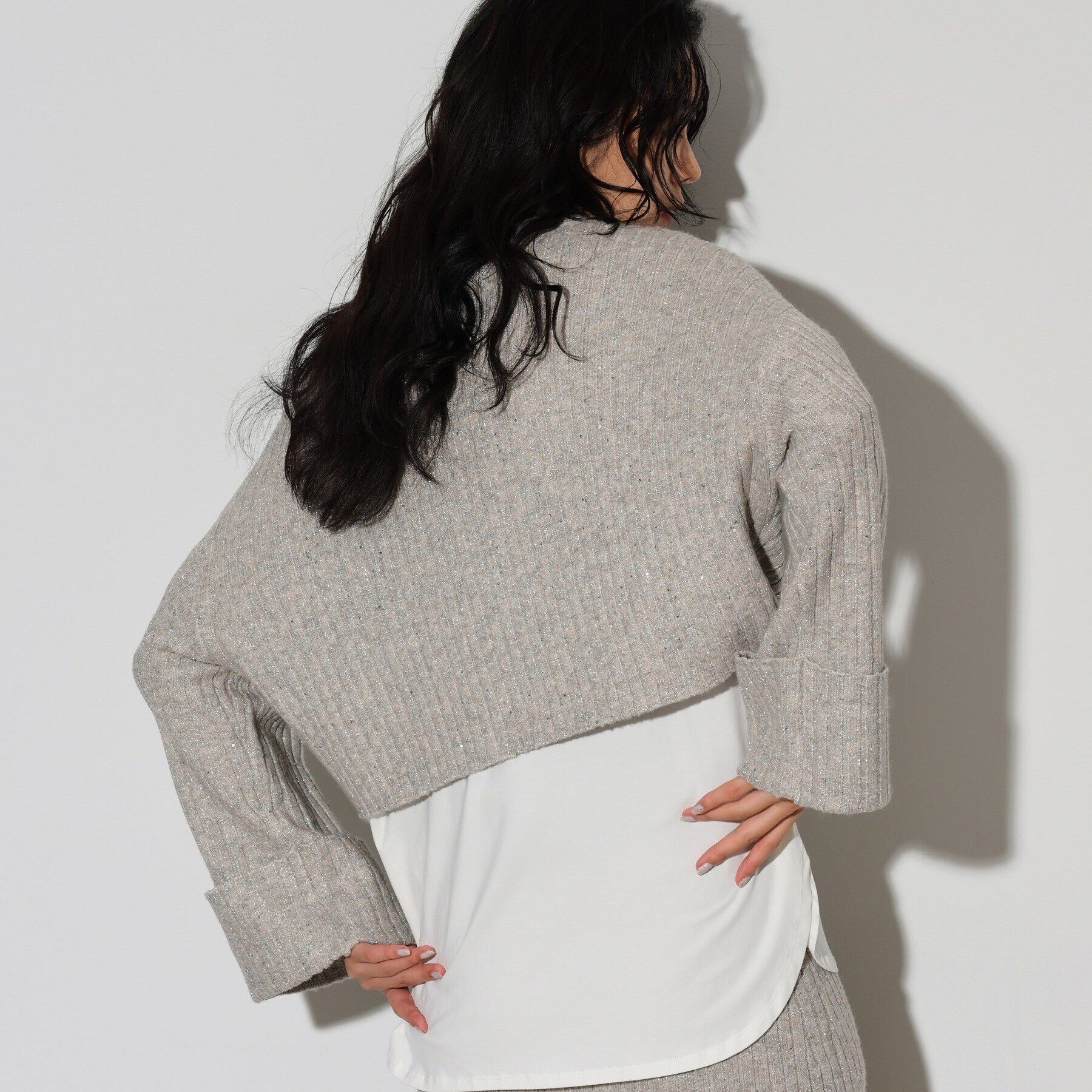 GALLEST「スパンコール混クルーネックニット」|ニット・セーター|