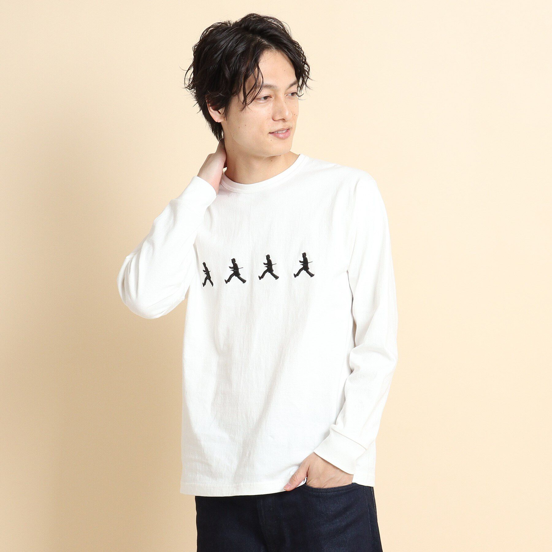 40CARATS&525「ラスタウォーカー丸胴長袖 Tシャツ」|Tシャツ・カットソー|ホワイト(001)