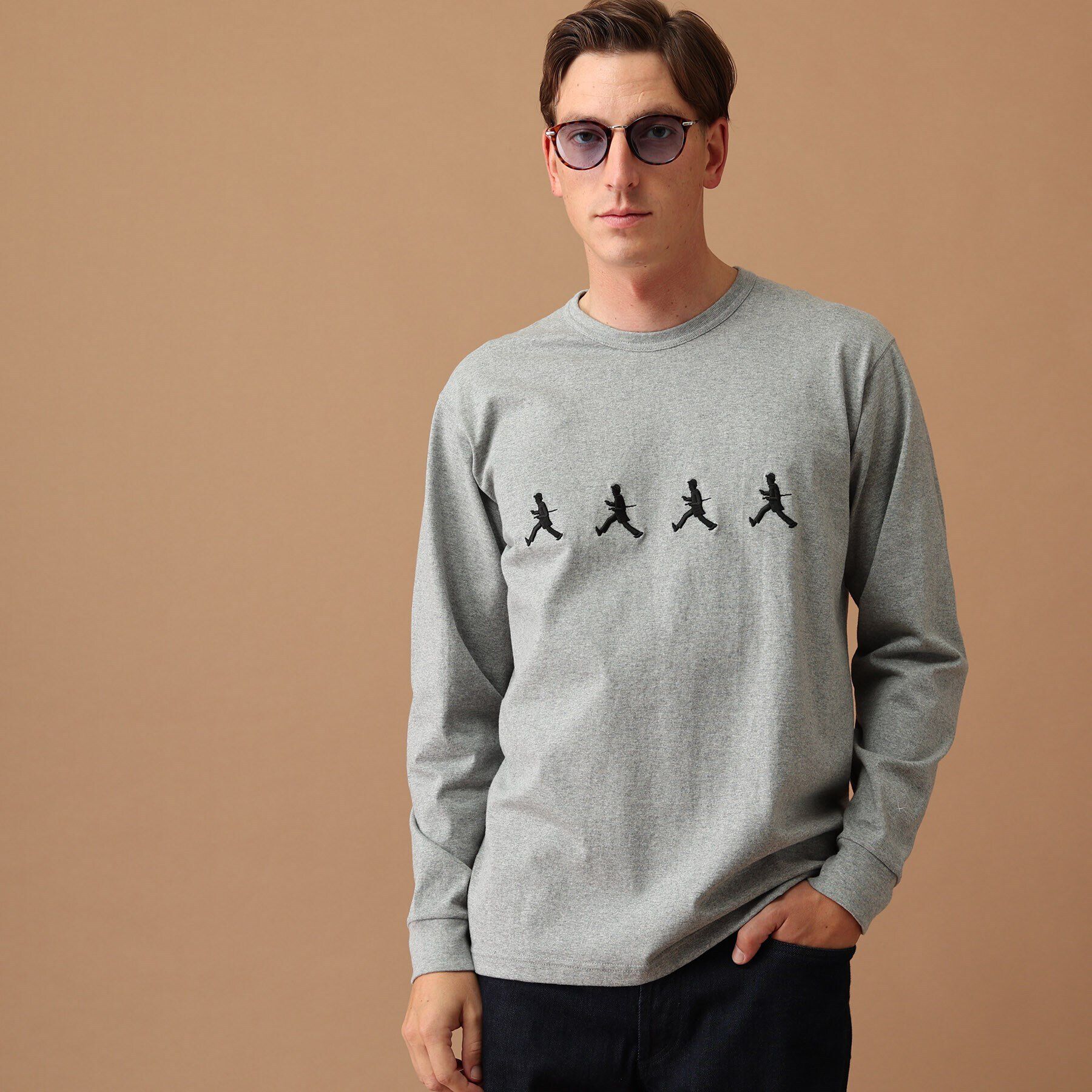 40CARATS&525「ラスタウォーカー丸胴長袖 Tシャツ」|Tシャツ・カットソー|ダークグレー(013