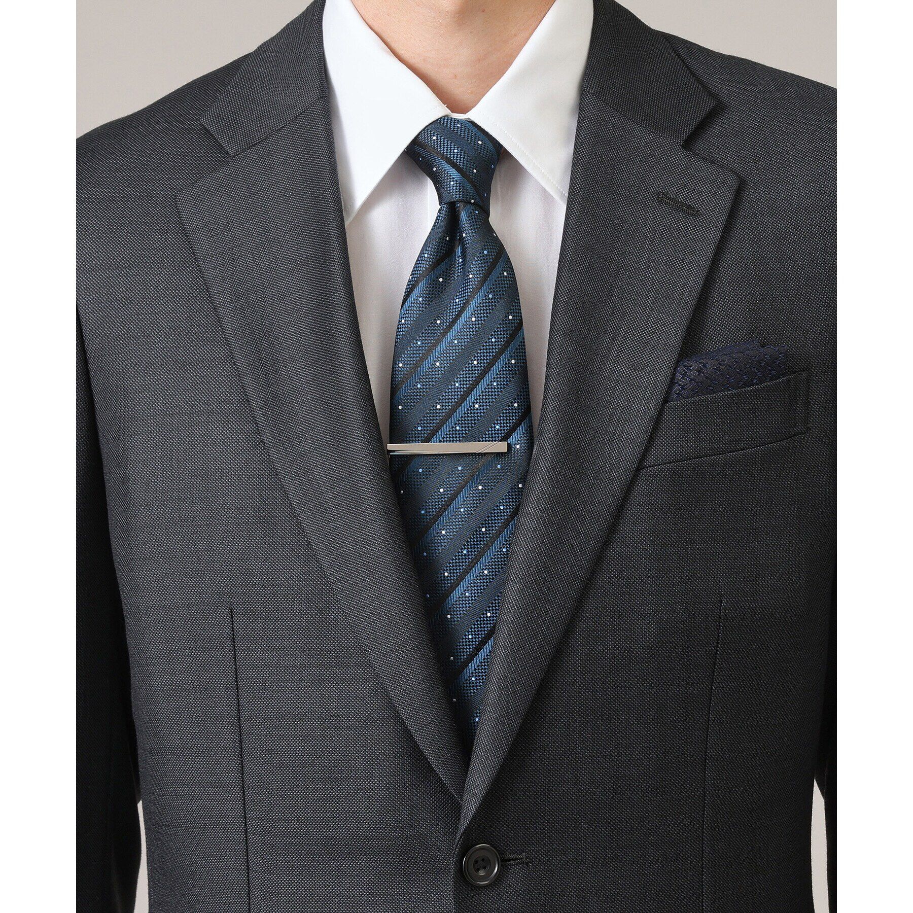 TAKEO KIKUCHI「【BOXセット】シャドーストピンドットネクタイ＆タイバー　セット」|ネクタイ・蝶ネクタイ|