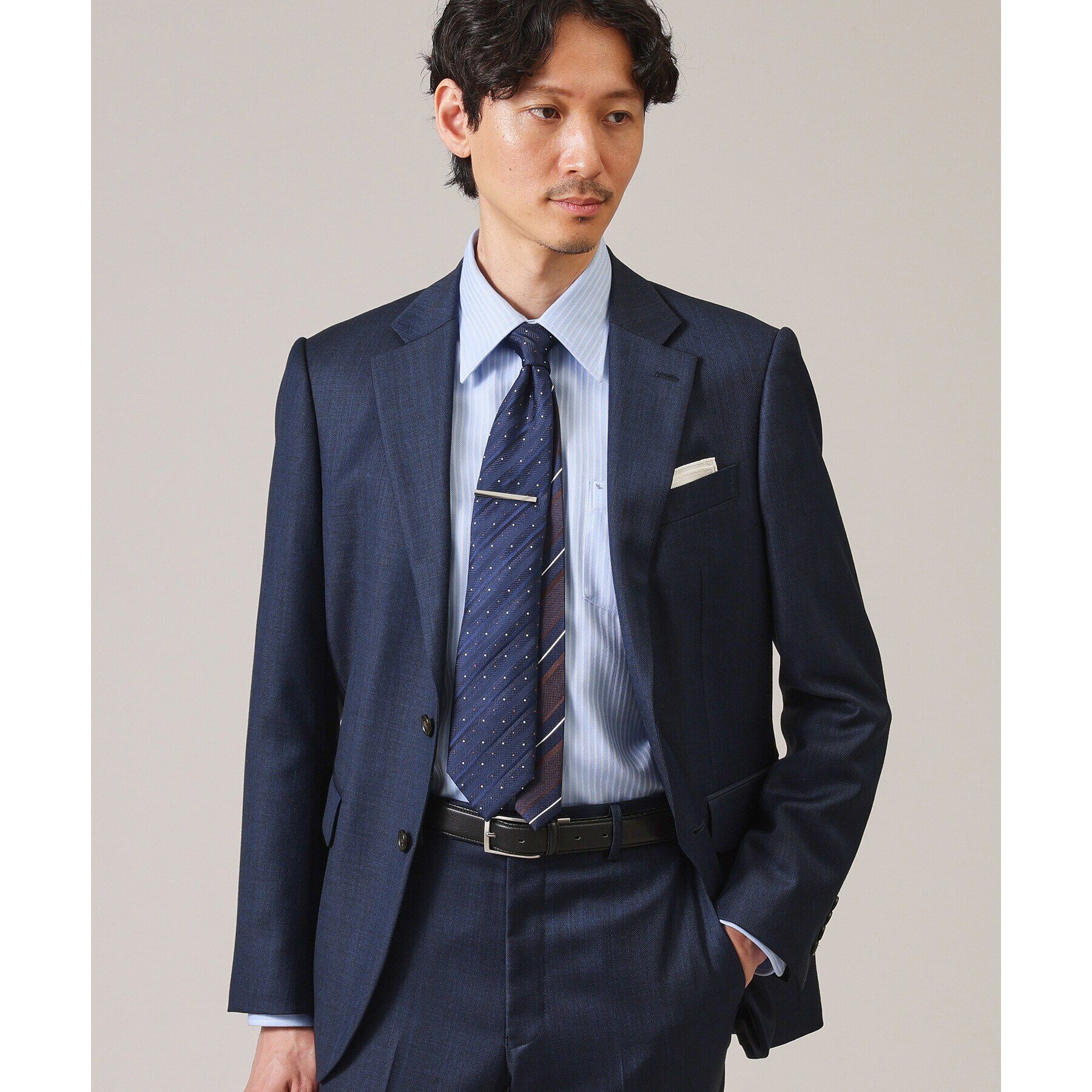 TAKEO KIKUCHI「【BOXセット】シャドーストピンドットネクタイ＆タイバー　セット」|ネクタイ・蝶ネクタイ|