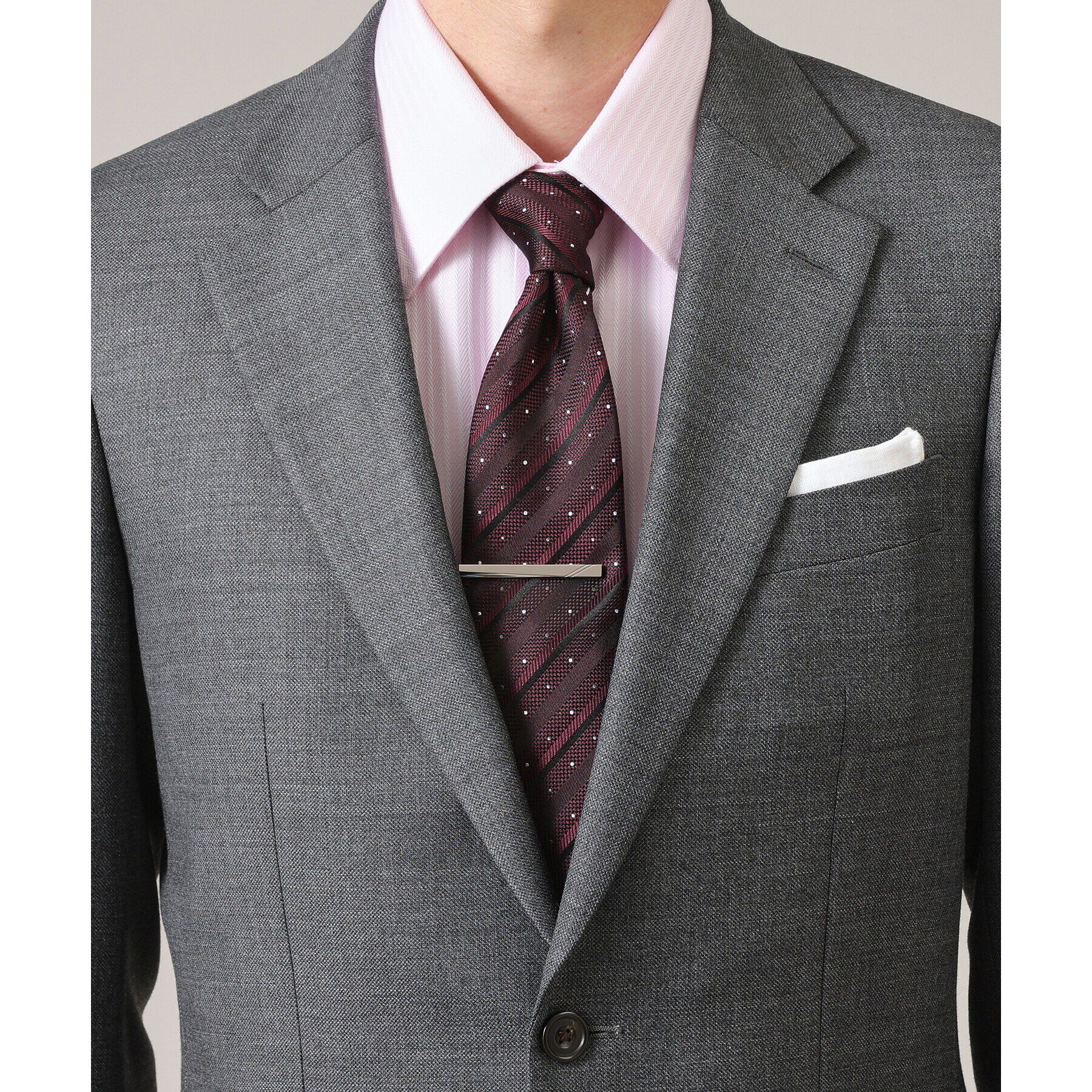 TAKEO KIKUCHI「【BOXセット】シャドーストピンドットネクタイ＆タイバー　セット」|ネクタイ・蝶ネクタイ|