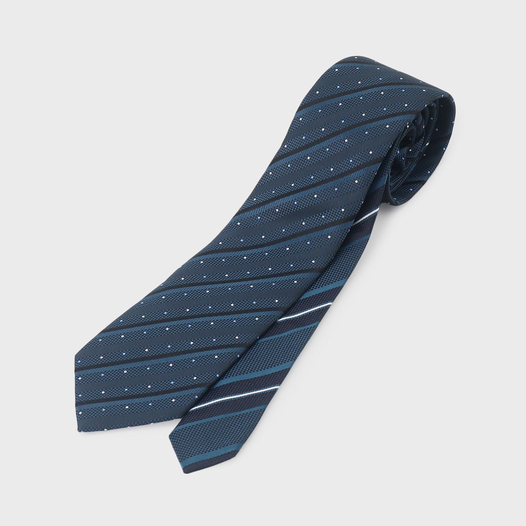 TAKEO KIKUCHI「【BOXセット】シャドーストピンドットネクタイ＆タイバー　セット」|ネクタイ・蝶ネクタイ|