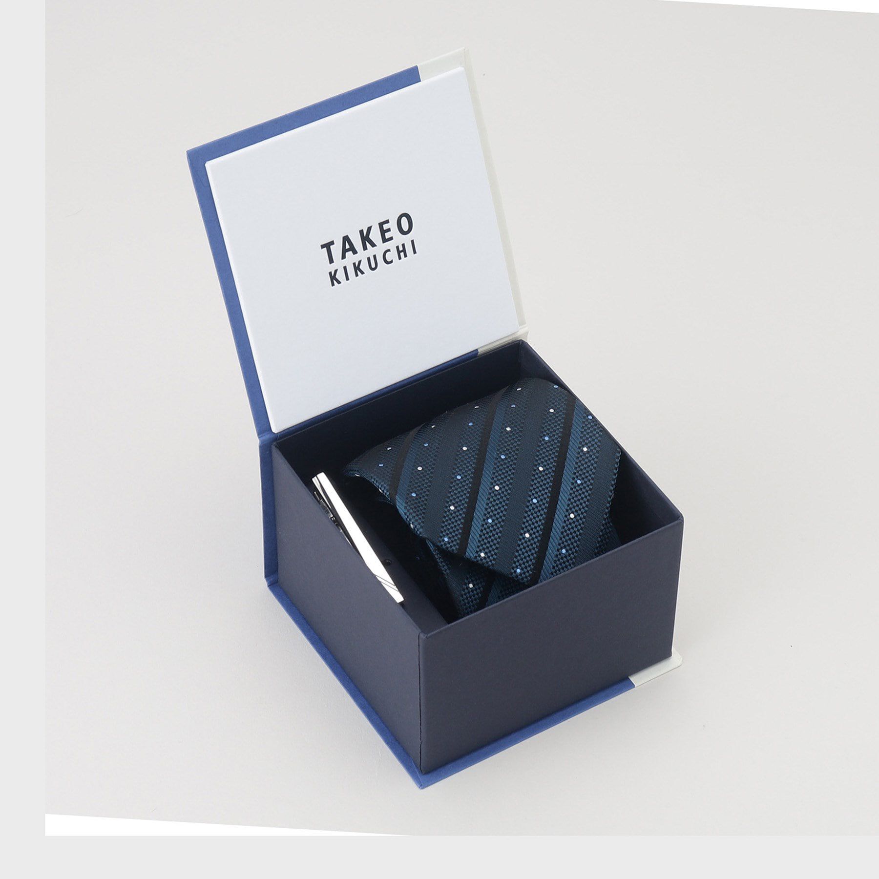 TAKEO KIKUCHI「【BOXセット】シャドーストピンドットネクタイ＆タイバー　セット」|ネクタイ・蝶ネクタイ|