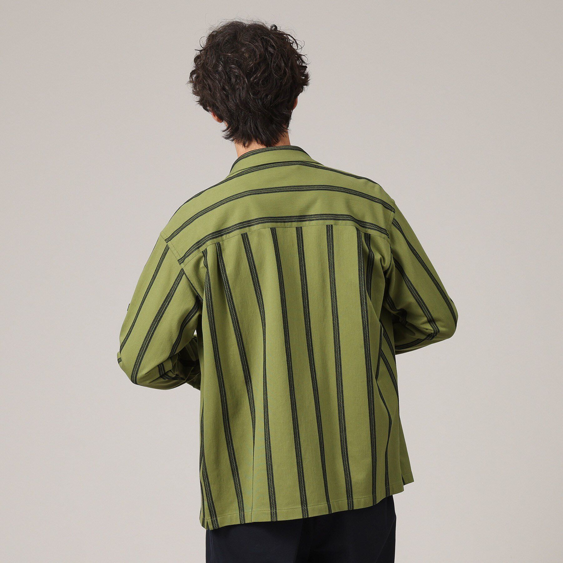 TAKEO KIKUCHI「カラミ ストライプ ジャージー シャツ」|シャツ・ブラウス|