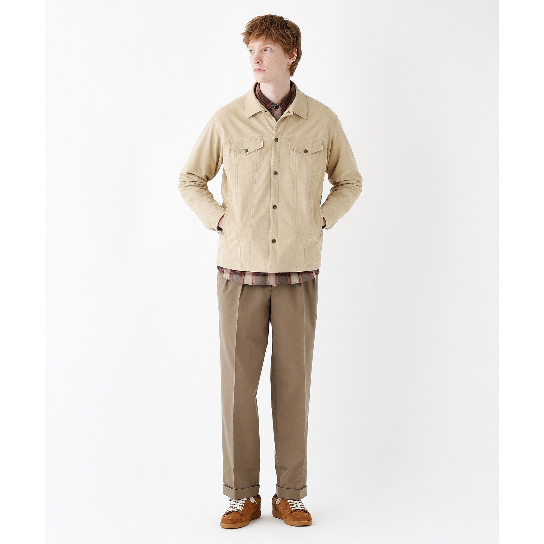 TAKEO KIKUCHI「【THE FLAGSHIP】アマレッタスエード　シャツGジャン」|シャツ・ブラウス|