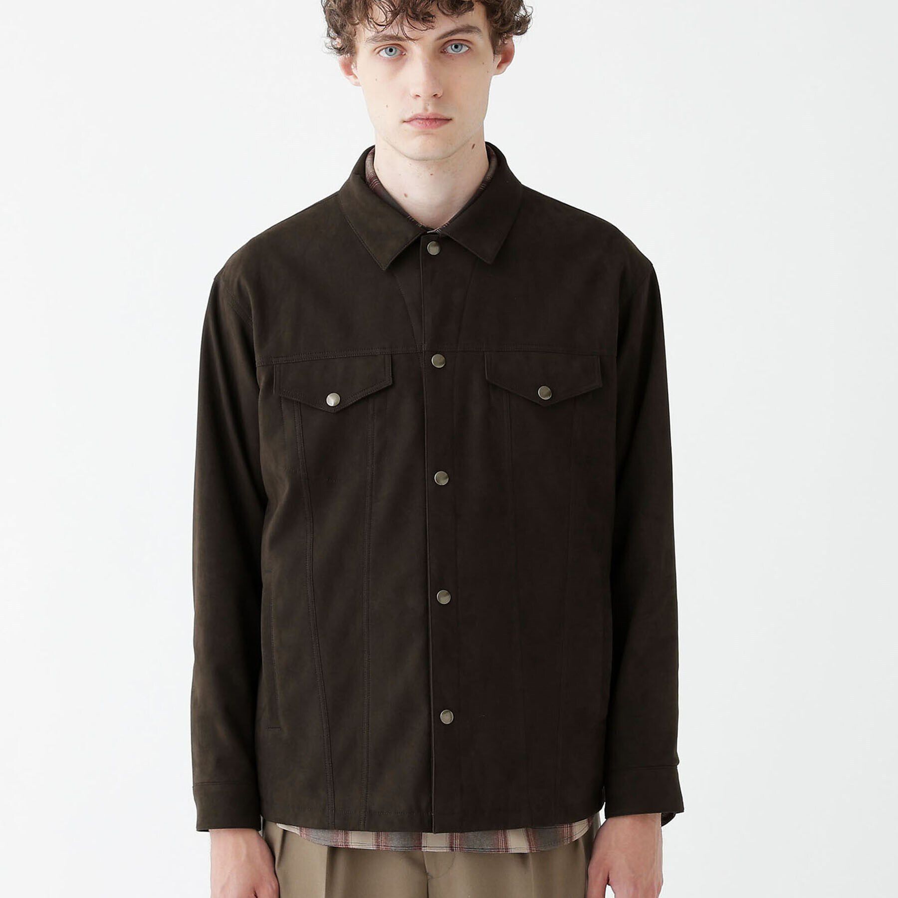 TAKEO KIKUCHI「【THE FLAGSHIP】アマレッタスエード　シャツGジャン」|シャツ・ブラウス|