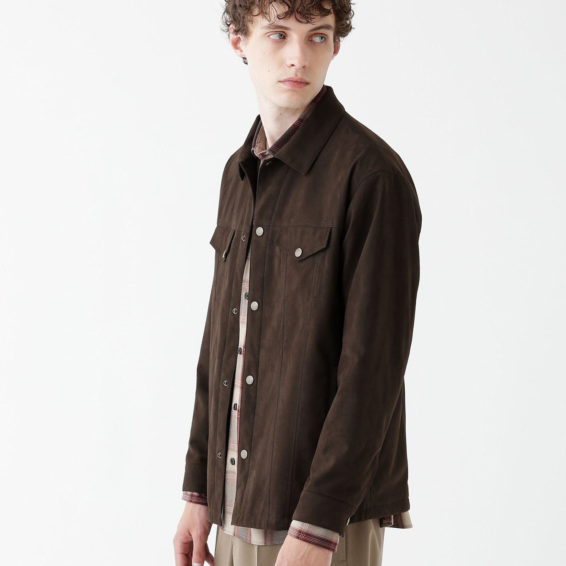 TAKEO KIKUCHI「【THE FLAGSHIP】アマレッタスエード　シャツGジャン」|シャツ・ブラウス|