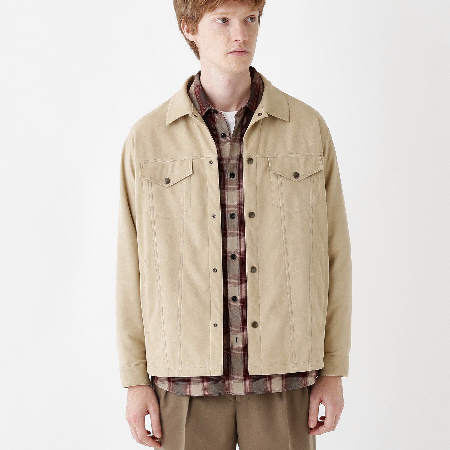 TAKEO KIKUCHI「【THE FLAGSHIP】アマレッタスエード　シャツGジャン」|シャツ・ブラウス|