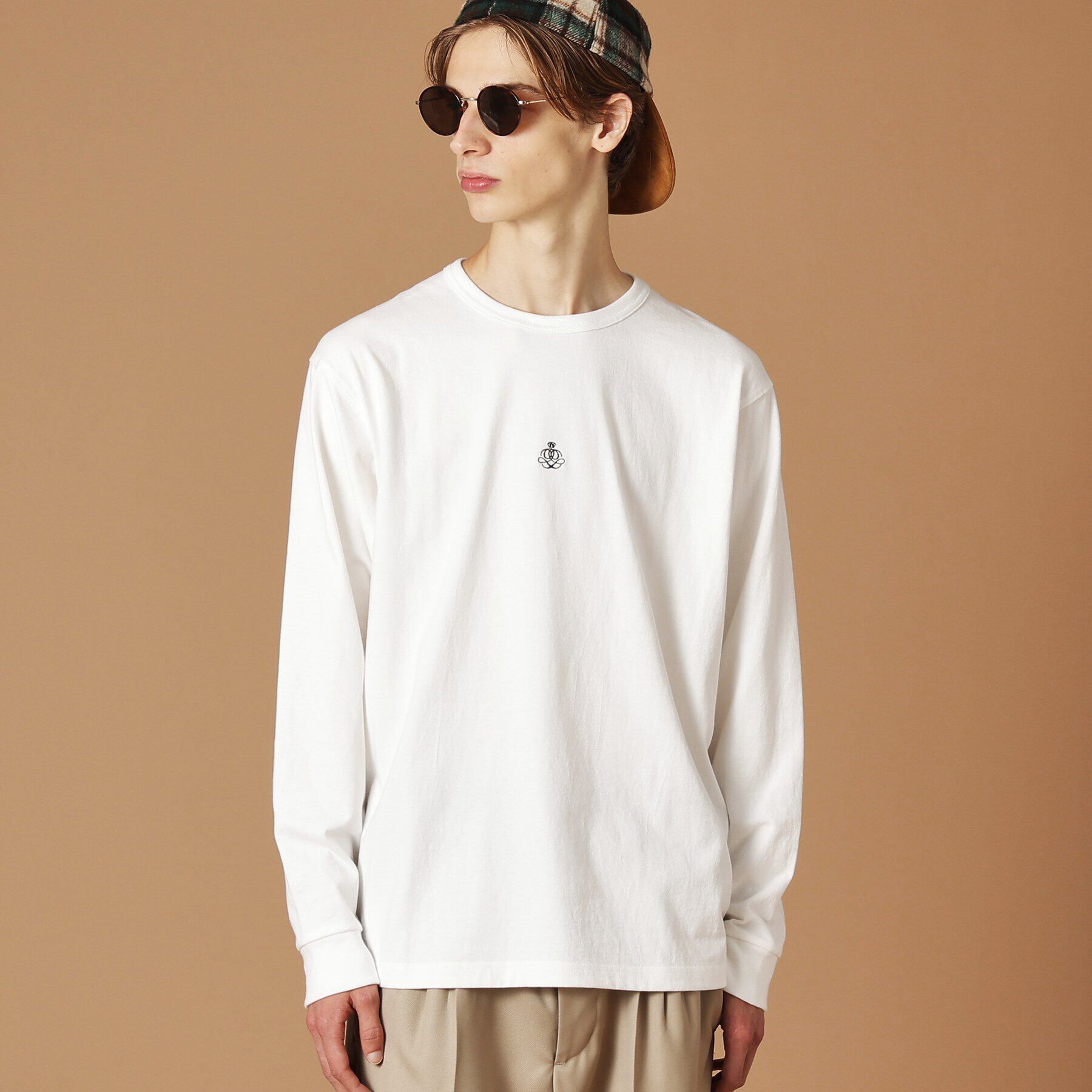 40CARATS&525「＆マーク刺繍長袖Tシャツ」|Tシャツ・カットソー|