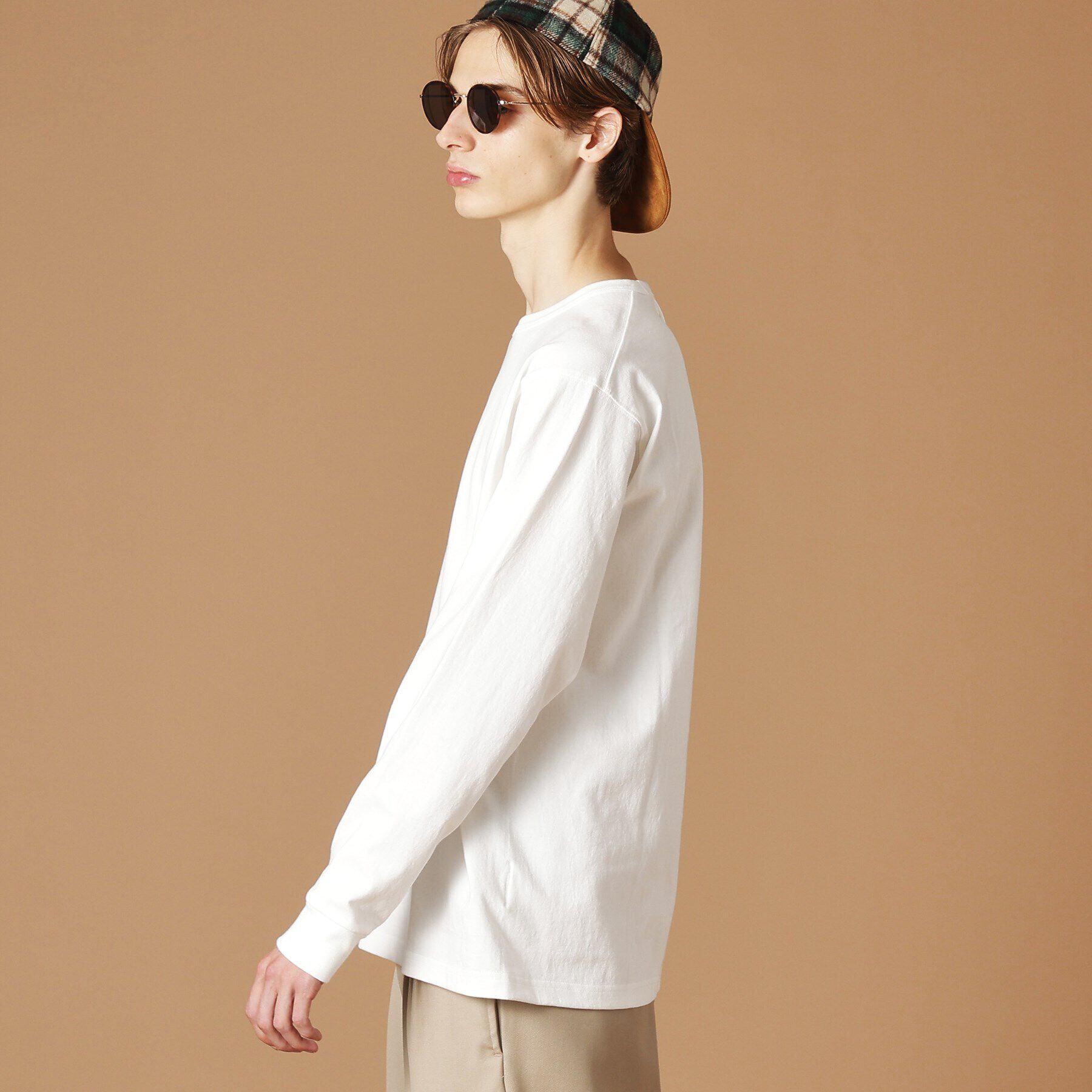 40CARATS&525「＆マーク刺繍長袖Tシャツ」|Tシャツ・カットソー|