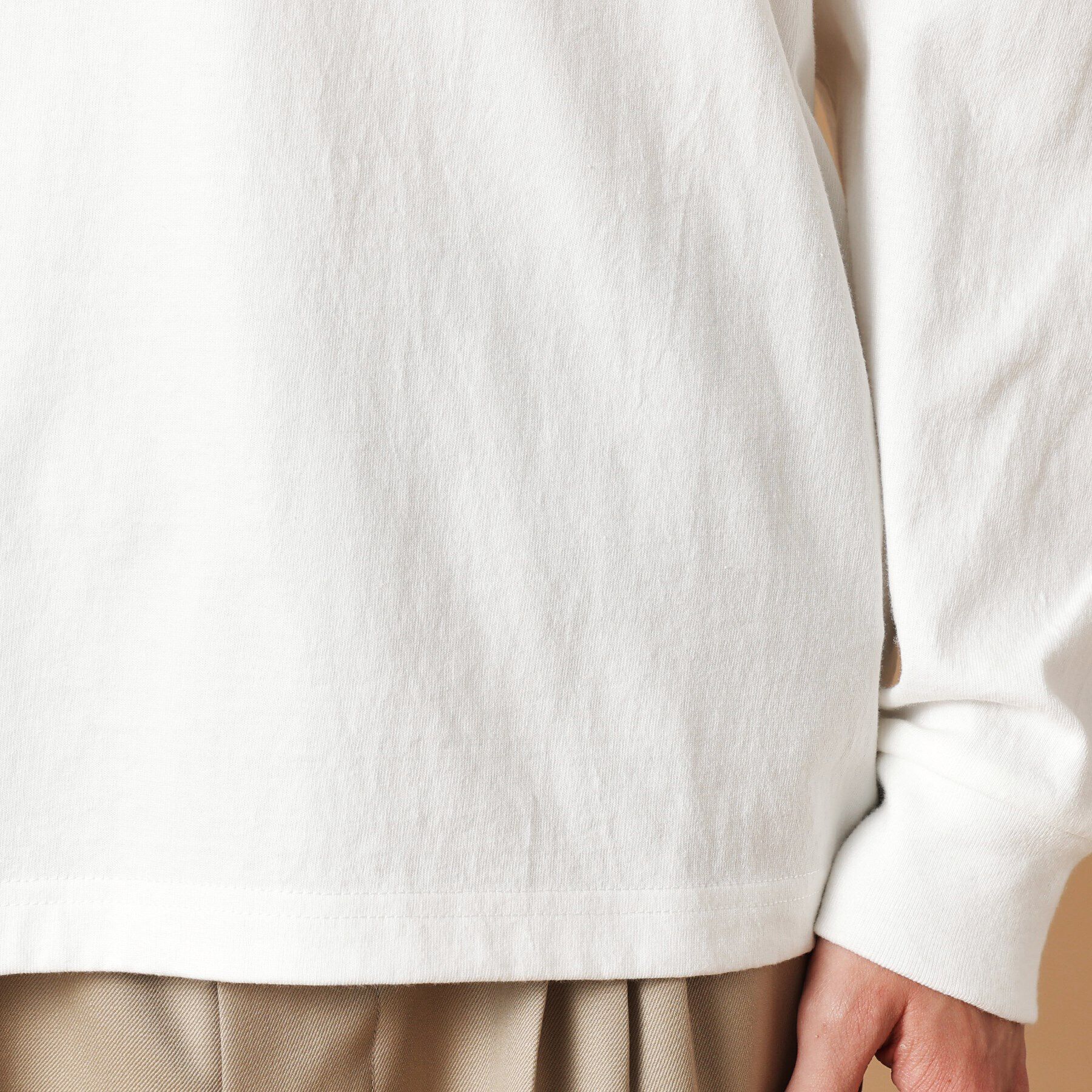 40CARATS&525「＆マーク刺繍長袖Tシャツ」|Tシャツ・カットソー|