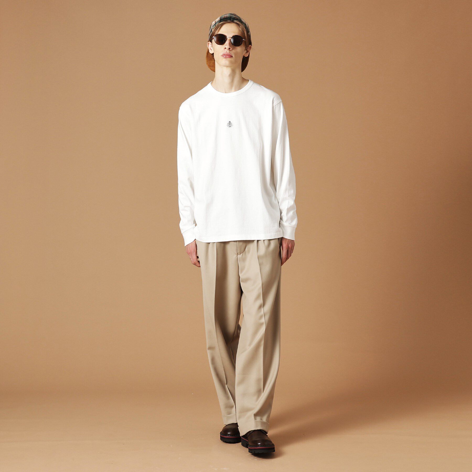 40CARATS&525「＆マーク刺繍長袖Tシャツ」|Tシャツ・カットソー|