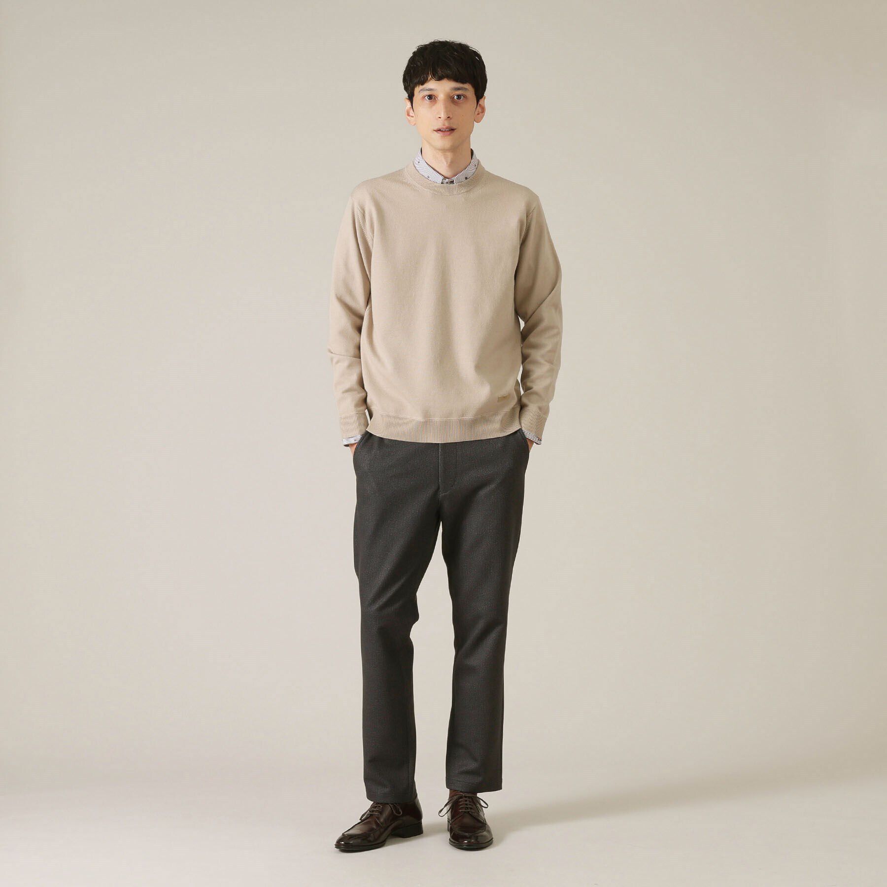 TAKEO KIKUCHI「【アンチピリング】クルーネック ニット」|ニット・セーター|