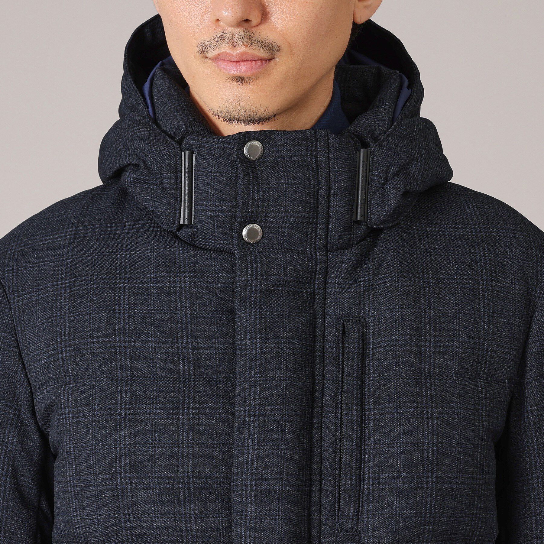 TAKEO KIKUCHI「【735フィルパワー】グレンチェック ダウンブルゾン」|ブルゾン・スタジャン|