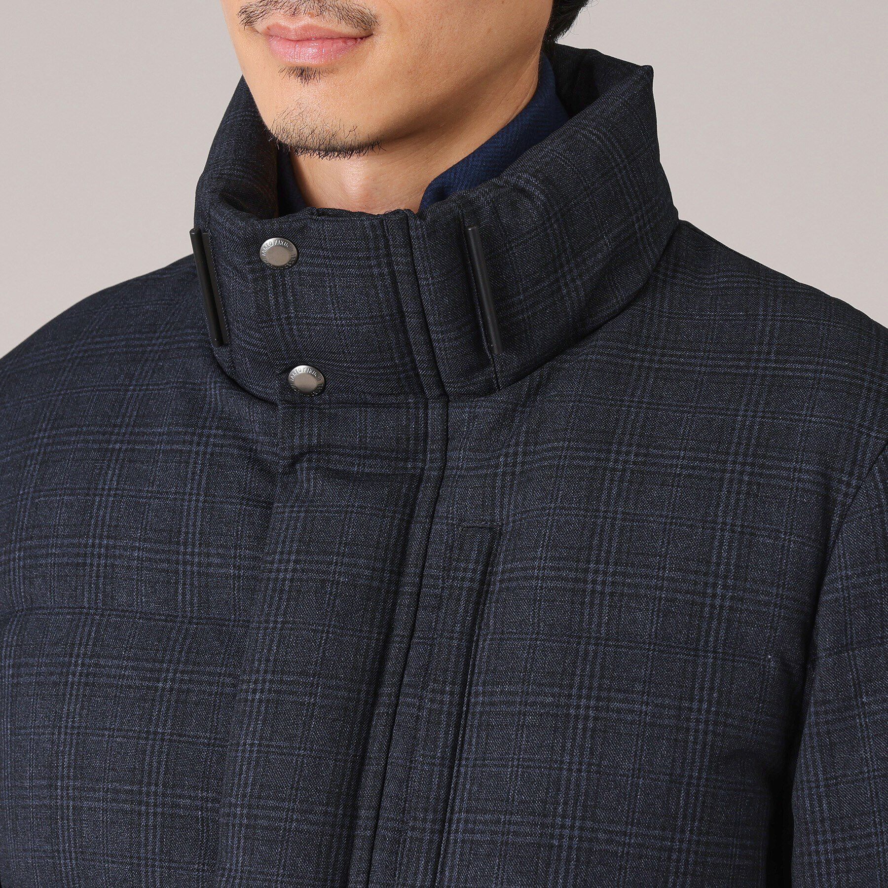 TAKEO KIKUCHI「【735フィルパワー】グレンチェック ダウンブルゾン」|ブルゾン・スタジャン|