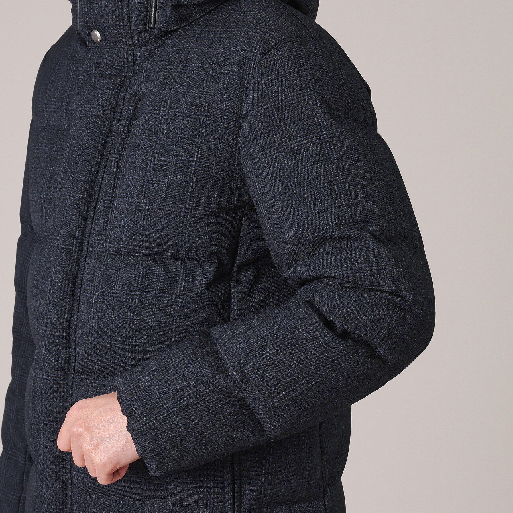 TAKEO KIKUCHI「【735フィルパワー】グレンチェック ダウンブルゾン」|ブルゾン・スタジャン|