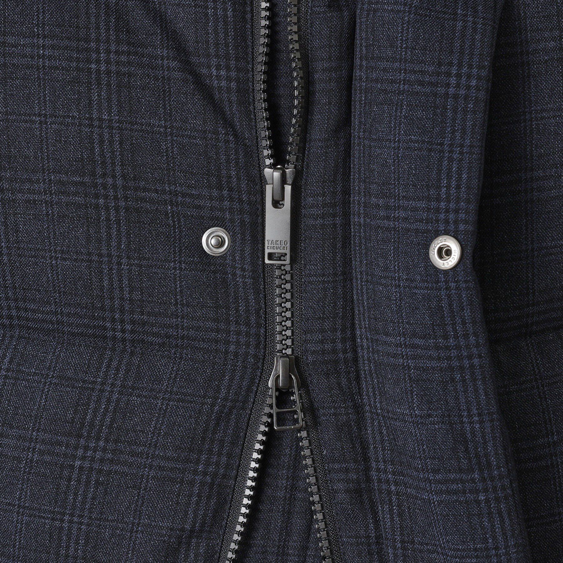 TAKEO KIKUCHI「【735フィルパワー】グレンチェック ダウンブルゾン」|ブルゾン・スタジャン|