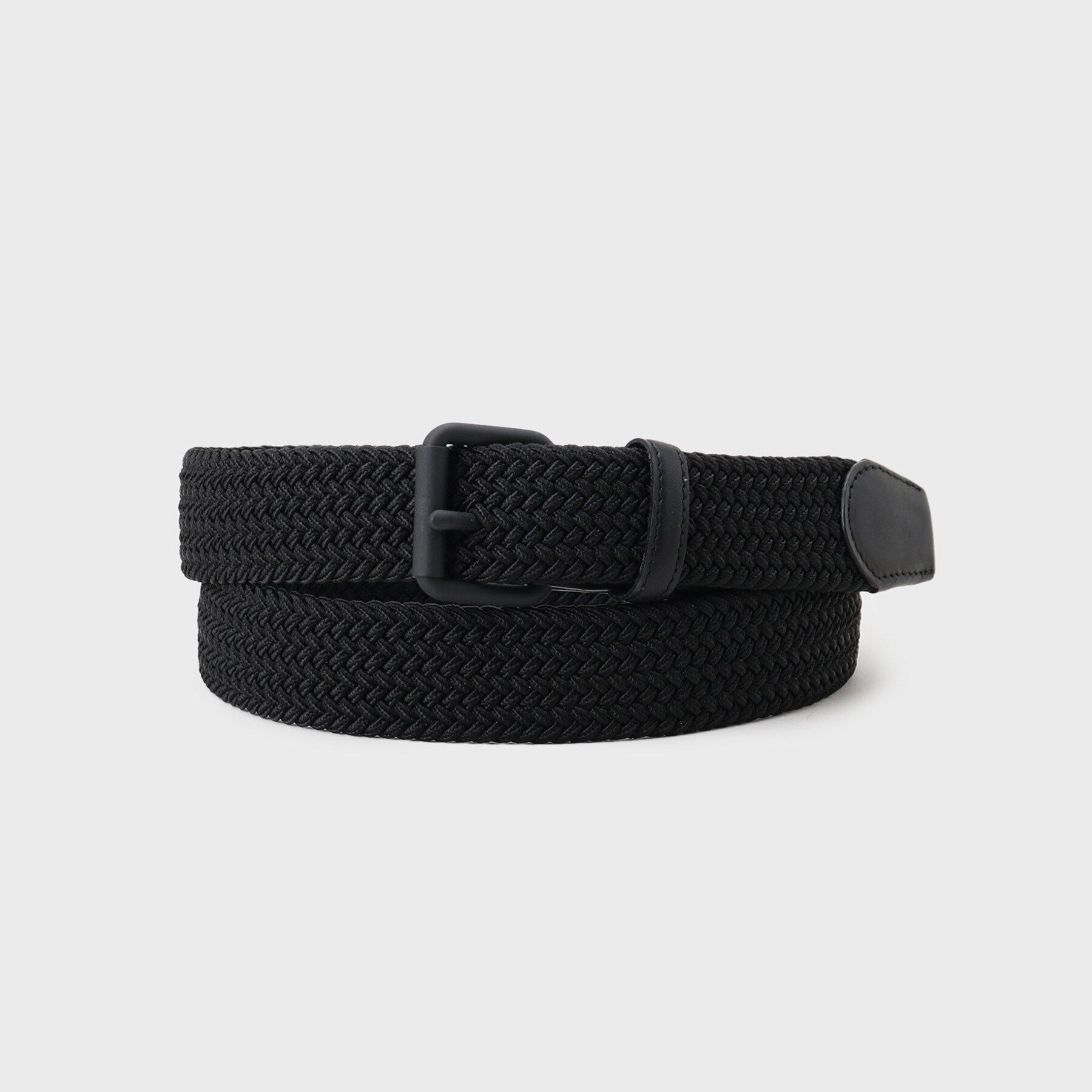 TAKEO KIKUCHI「【Made in JAPAN】レザーコンビ マットバックル ゴムメッシュベルト」|ベルト|