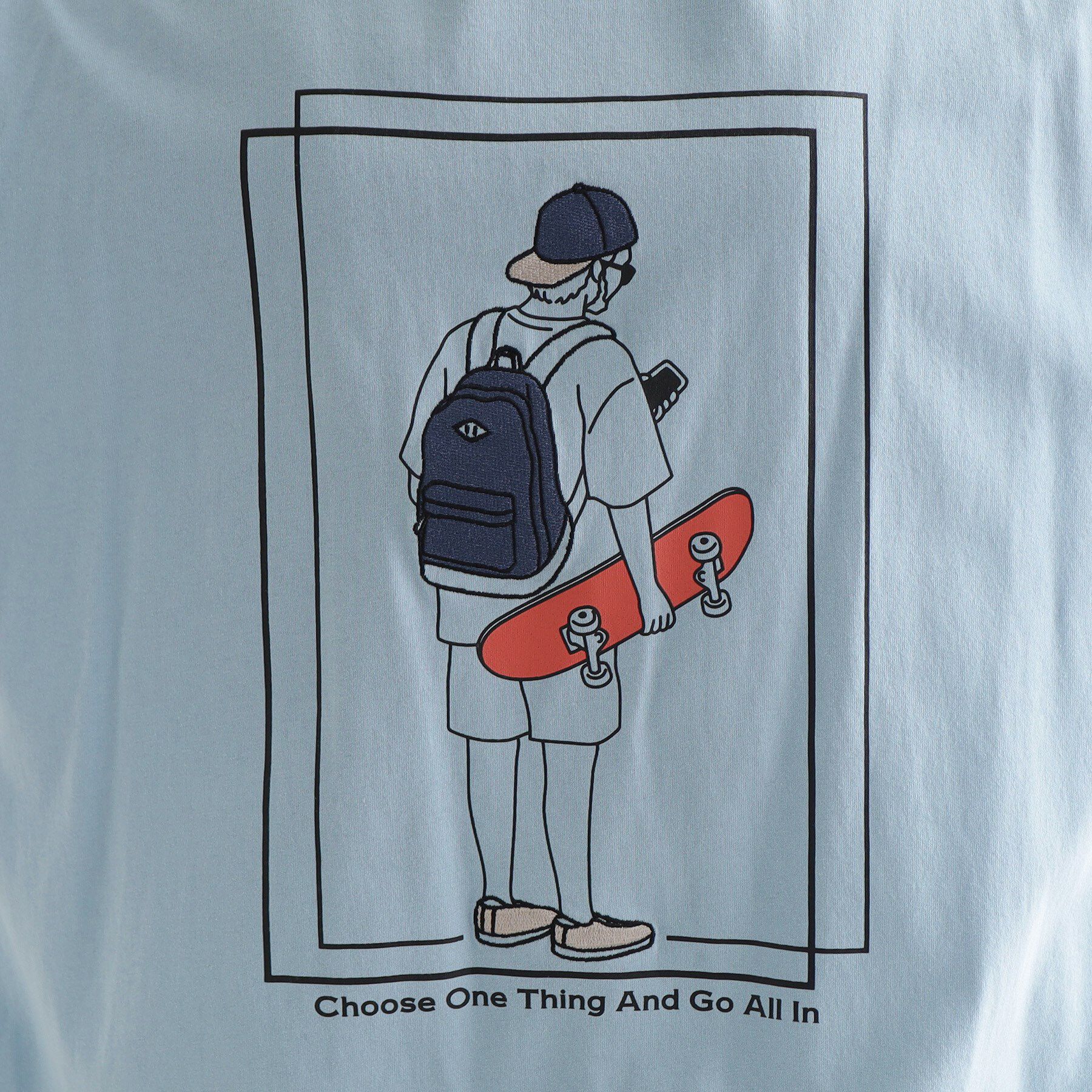 tk.TAKEO KIKUCHI「バックスケート刺繍T－Shirt」|Tシャツ・カットソー|